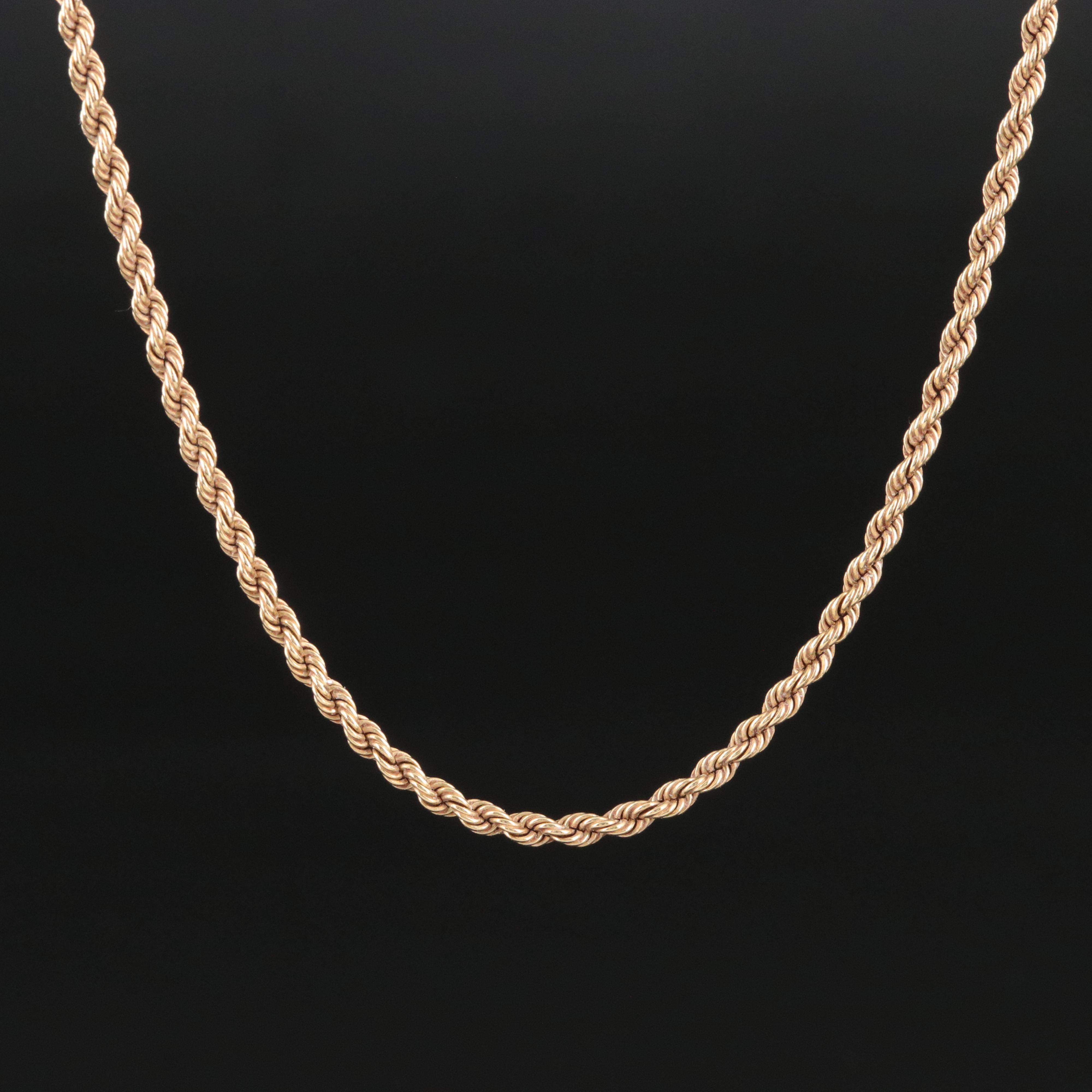 14K Braided Rope Necklace