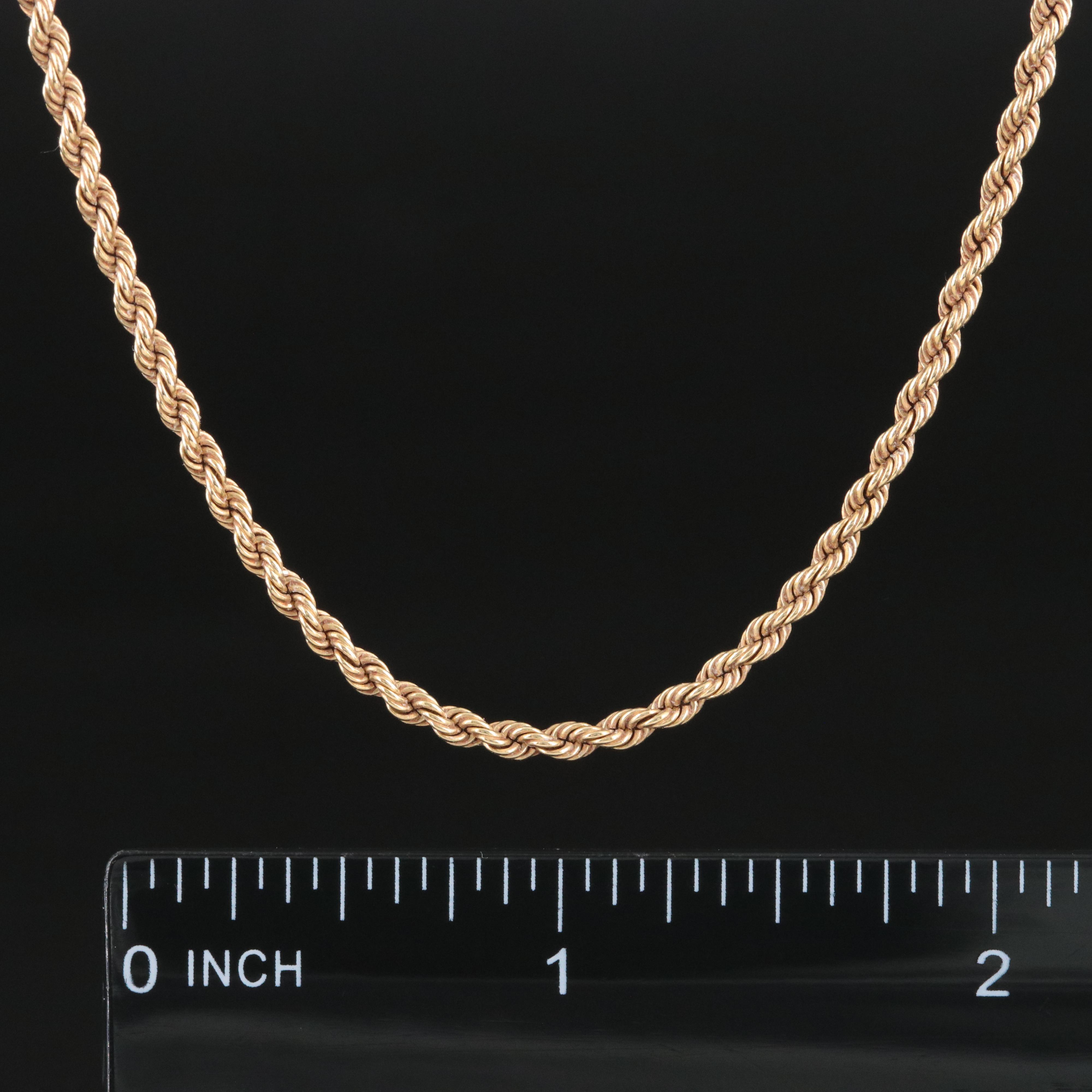 14K Braided Rope Necklace
