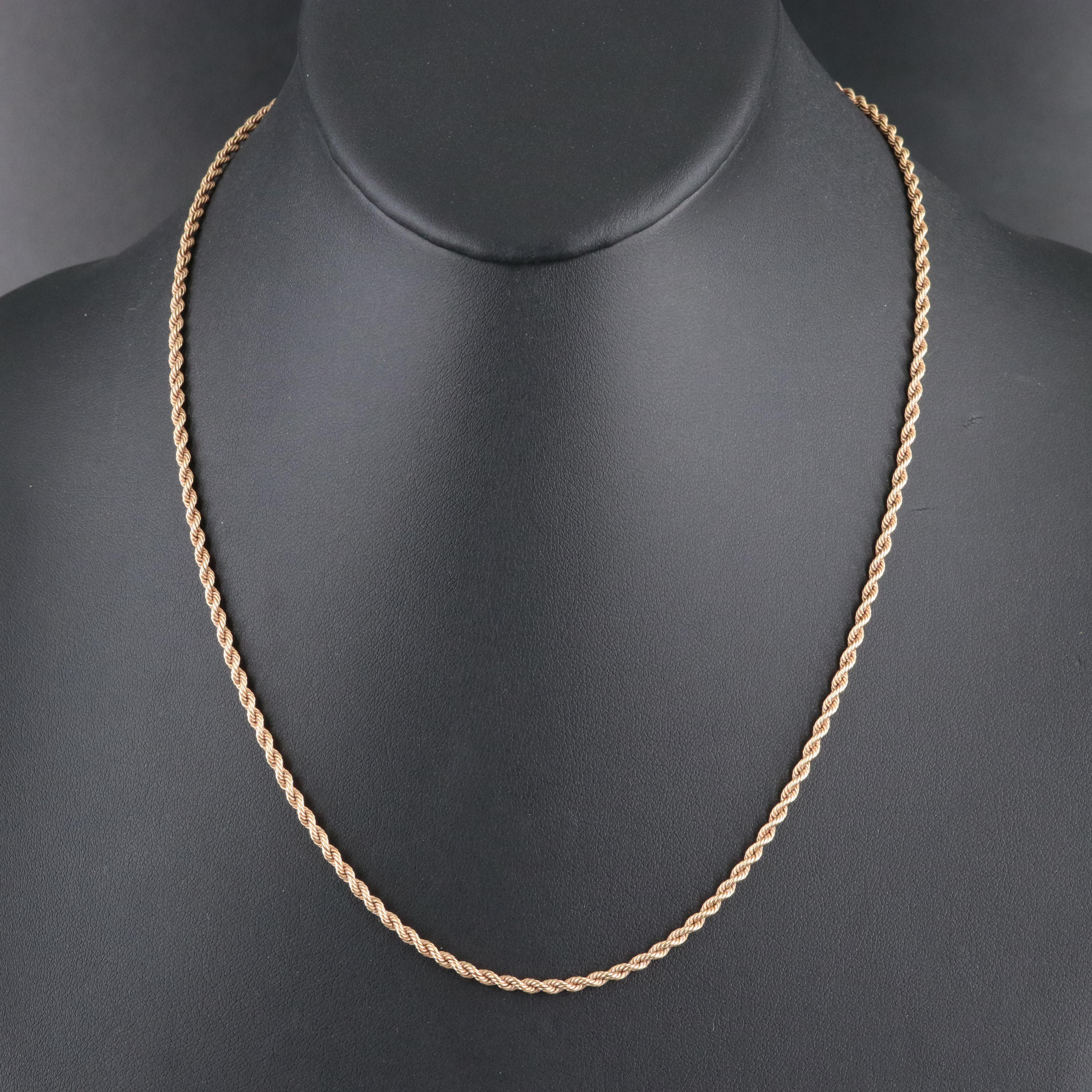 14K Braided Rope Necklace