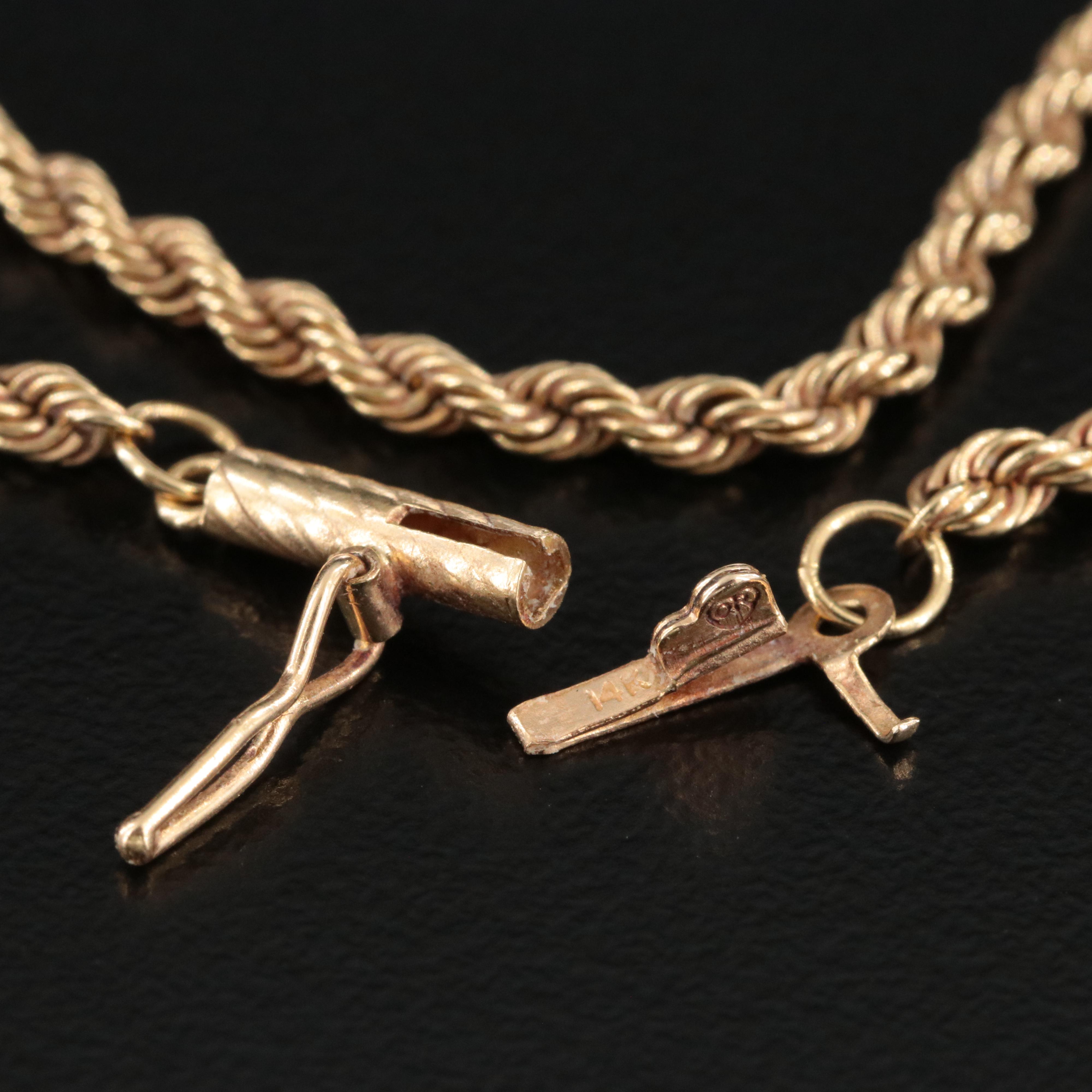 14K Braided Rope Necklace