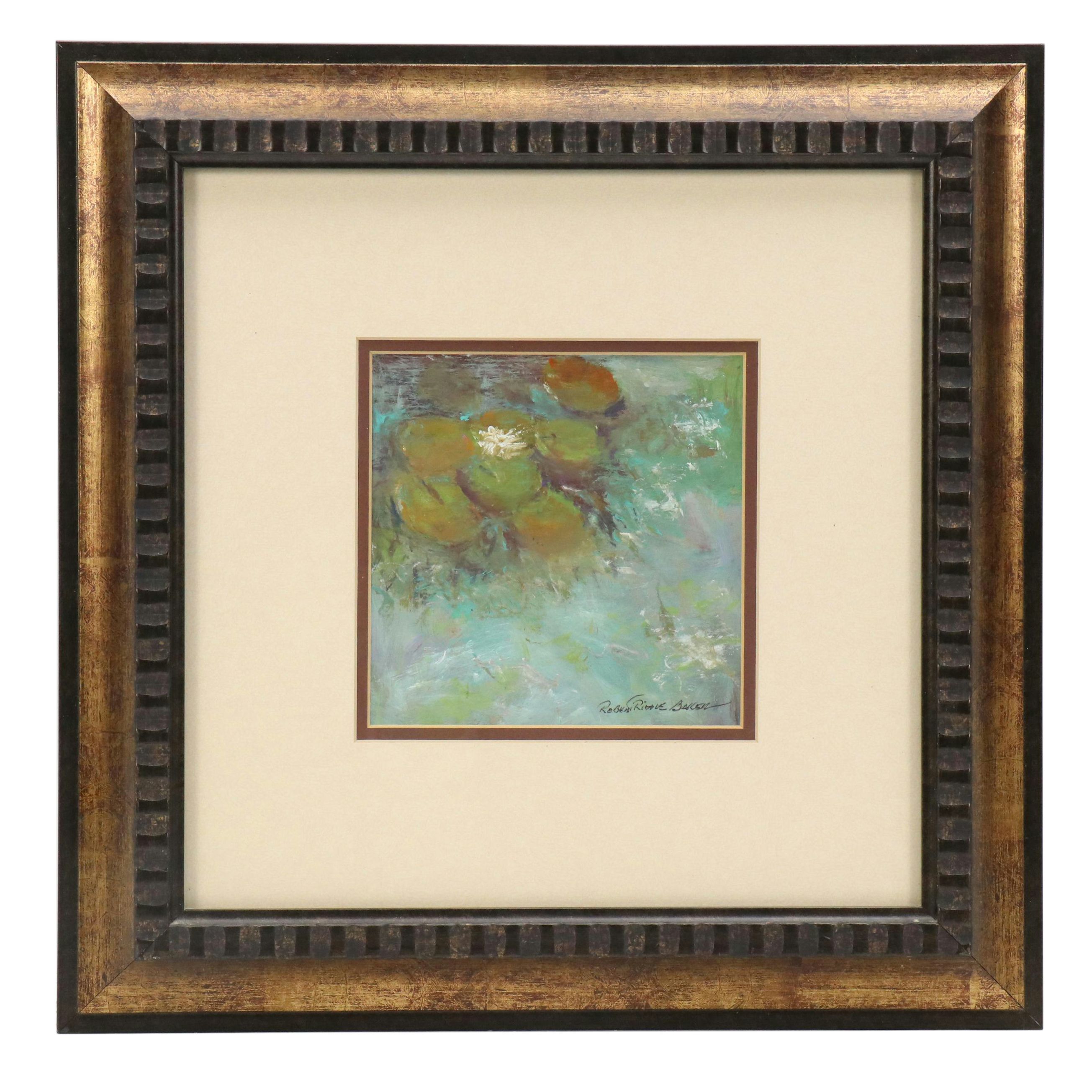 Robert Riddle Baker Still Life Acrylic Painting "Adrift," 2024