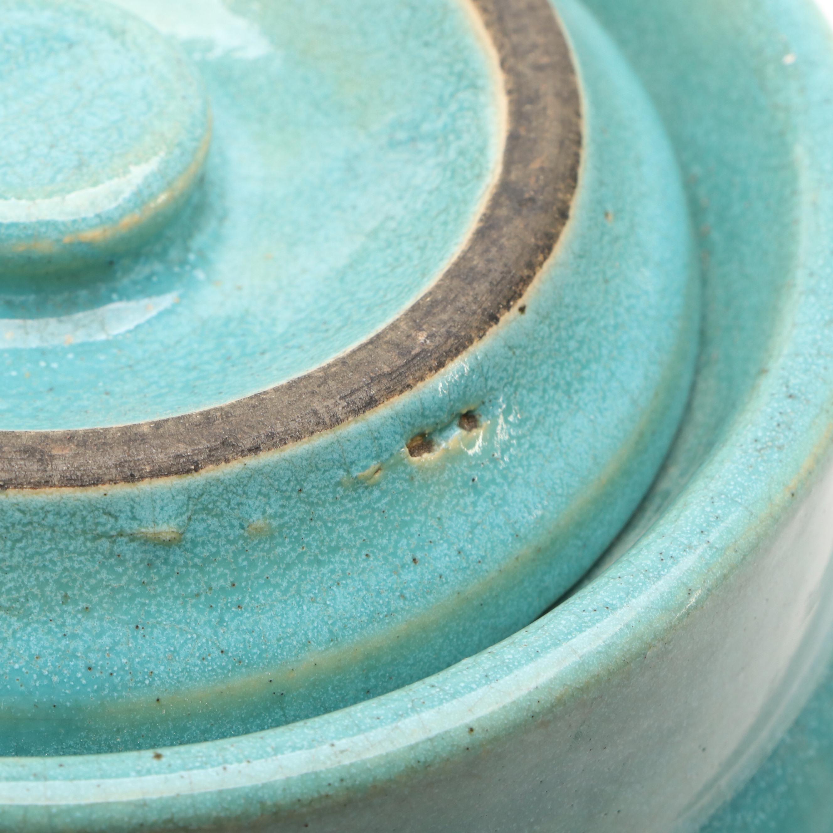 Blue Floral Ceramic Lidded Jar