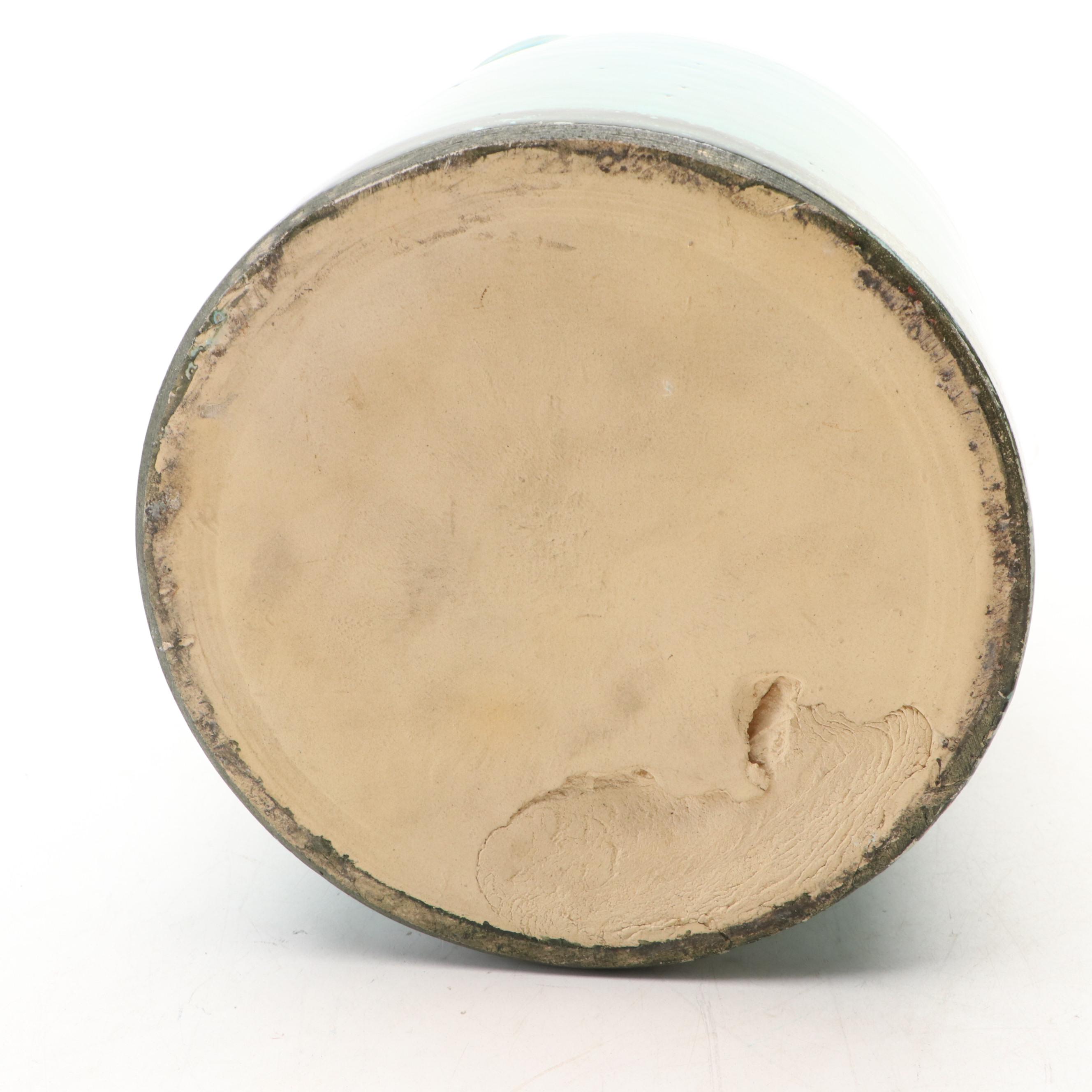 Blue Floral Ceramic Lidded Jar