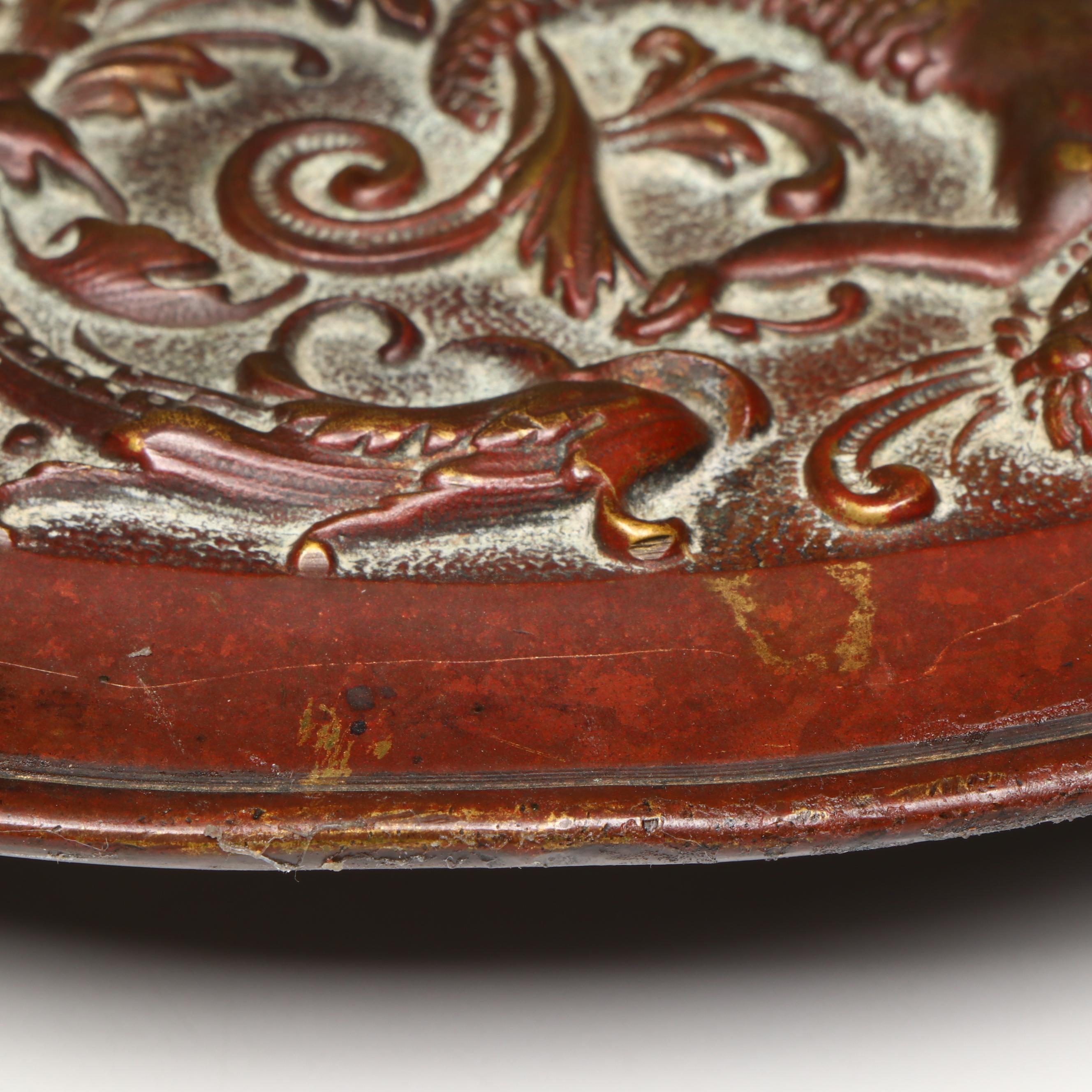 Rococo Revival Style Bas Relief Putto Platter