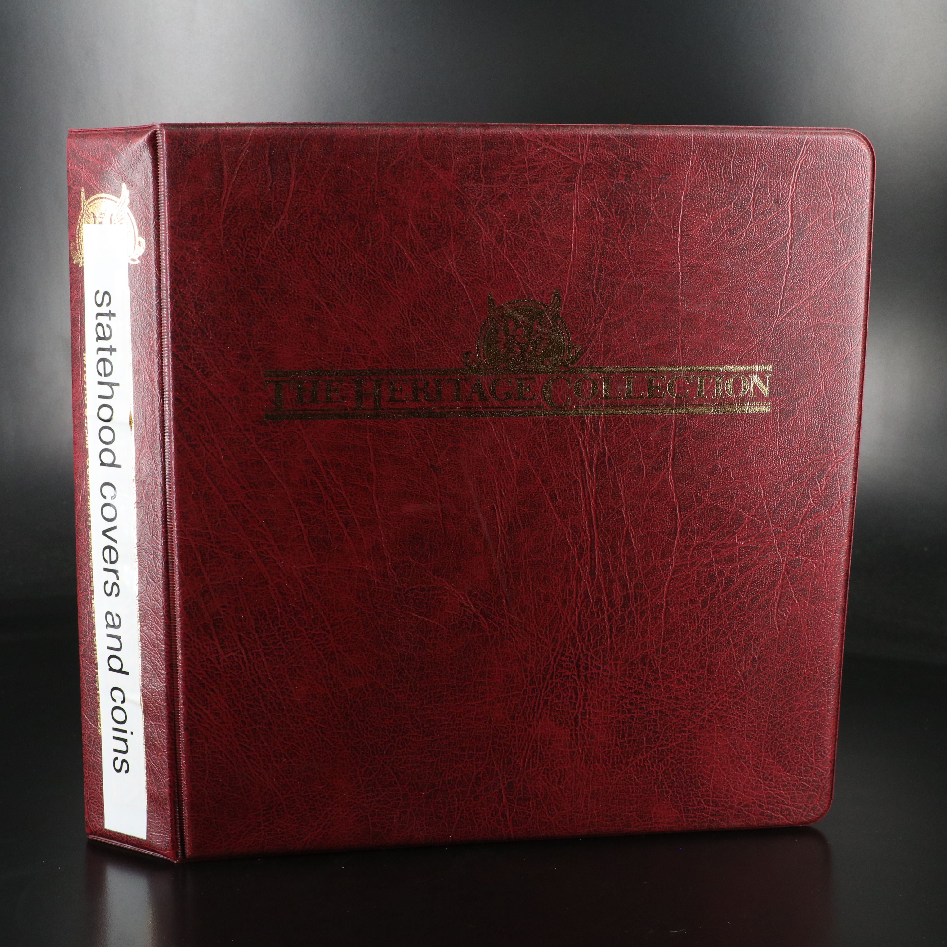 Collection of Gold Tone State Quarters and First Day Covers