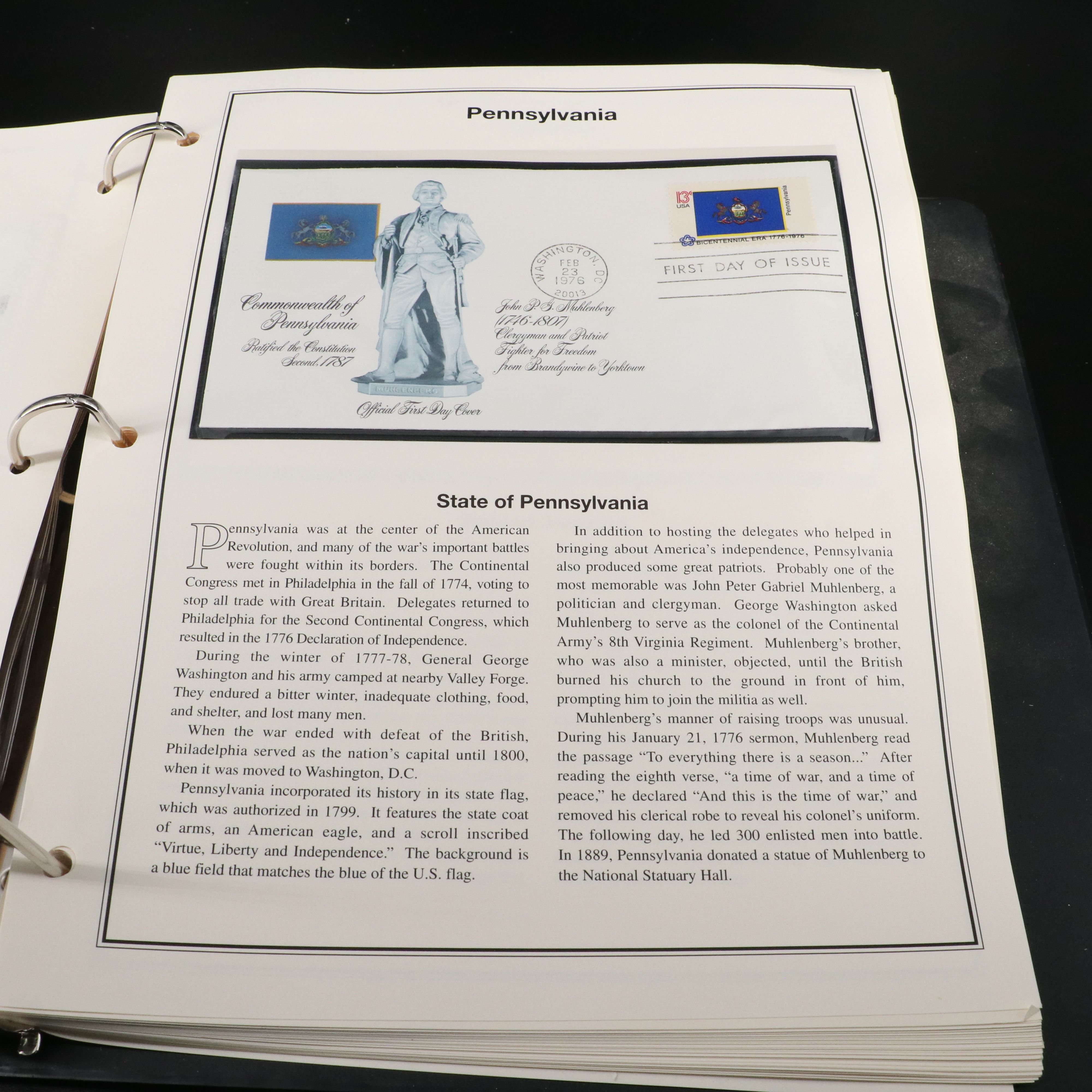 Collection of Gold Tone State Quarters and First Day Covers