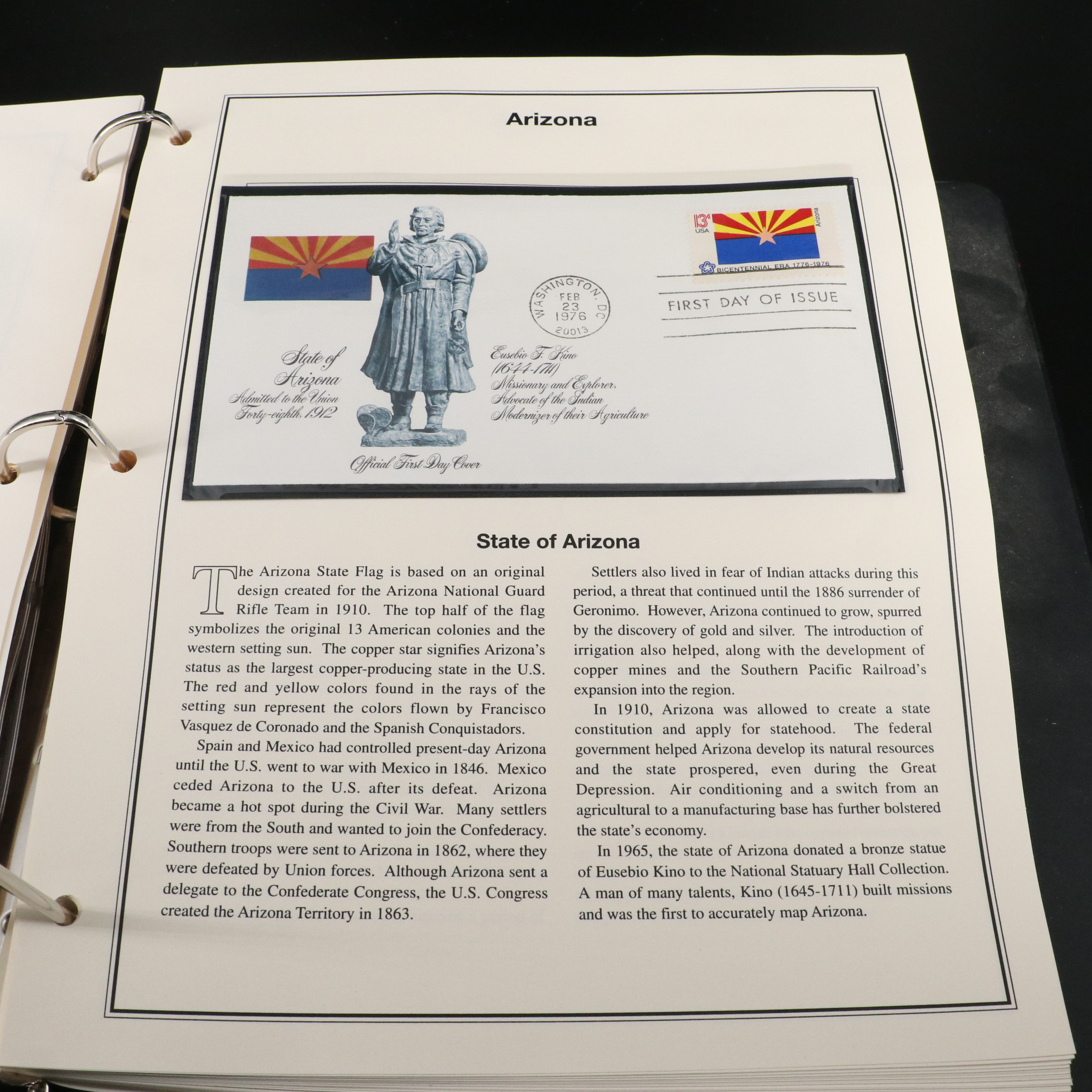 Collection of Gold Tone State Quarters and First Day Covers