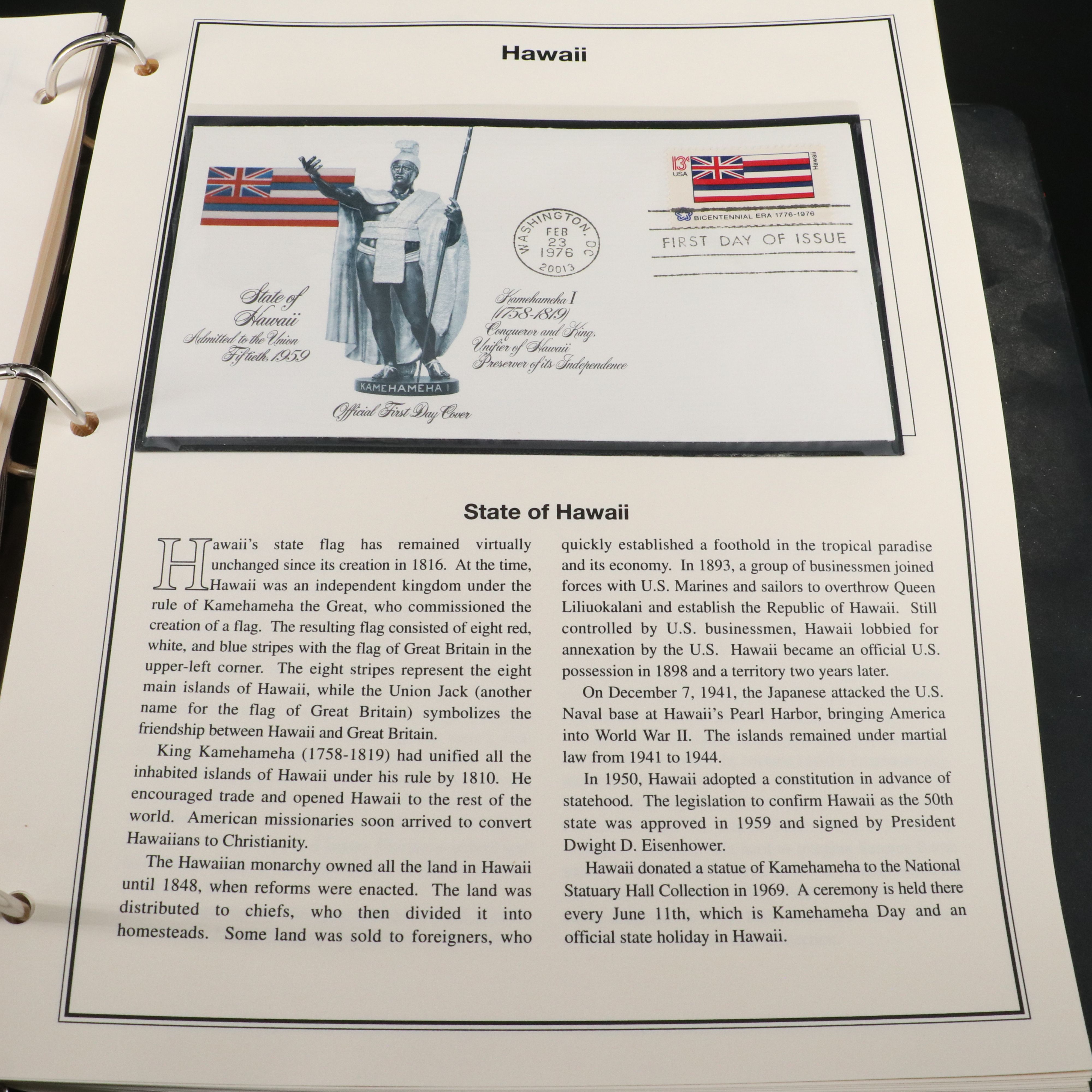 Collection of Gold Tone State Quarters and First Day Covers