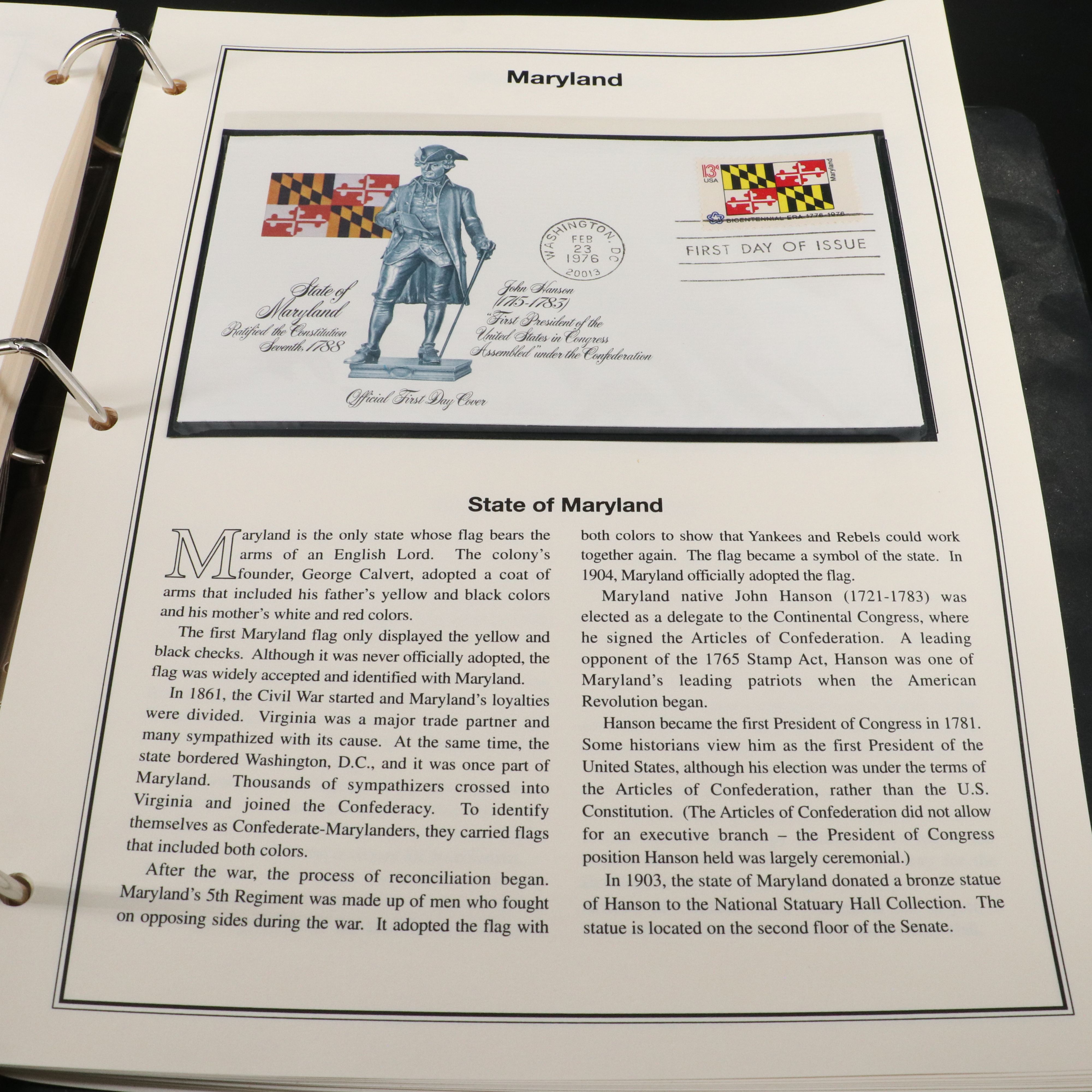 Collection of Gold Tone State Quarters and First Day Covers