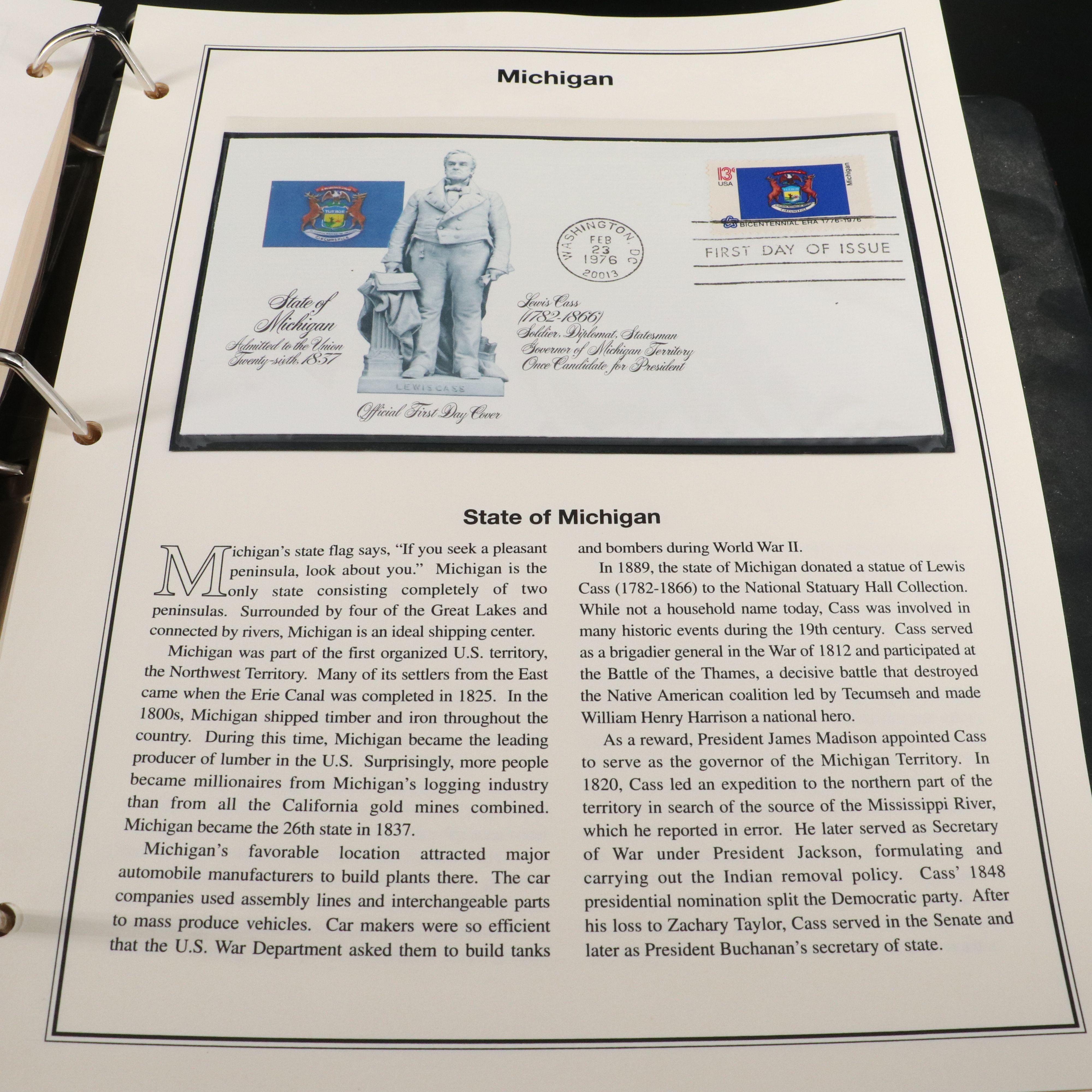 Collection of Gold Tone State Quarters and First Day Covers