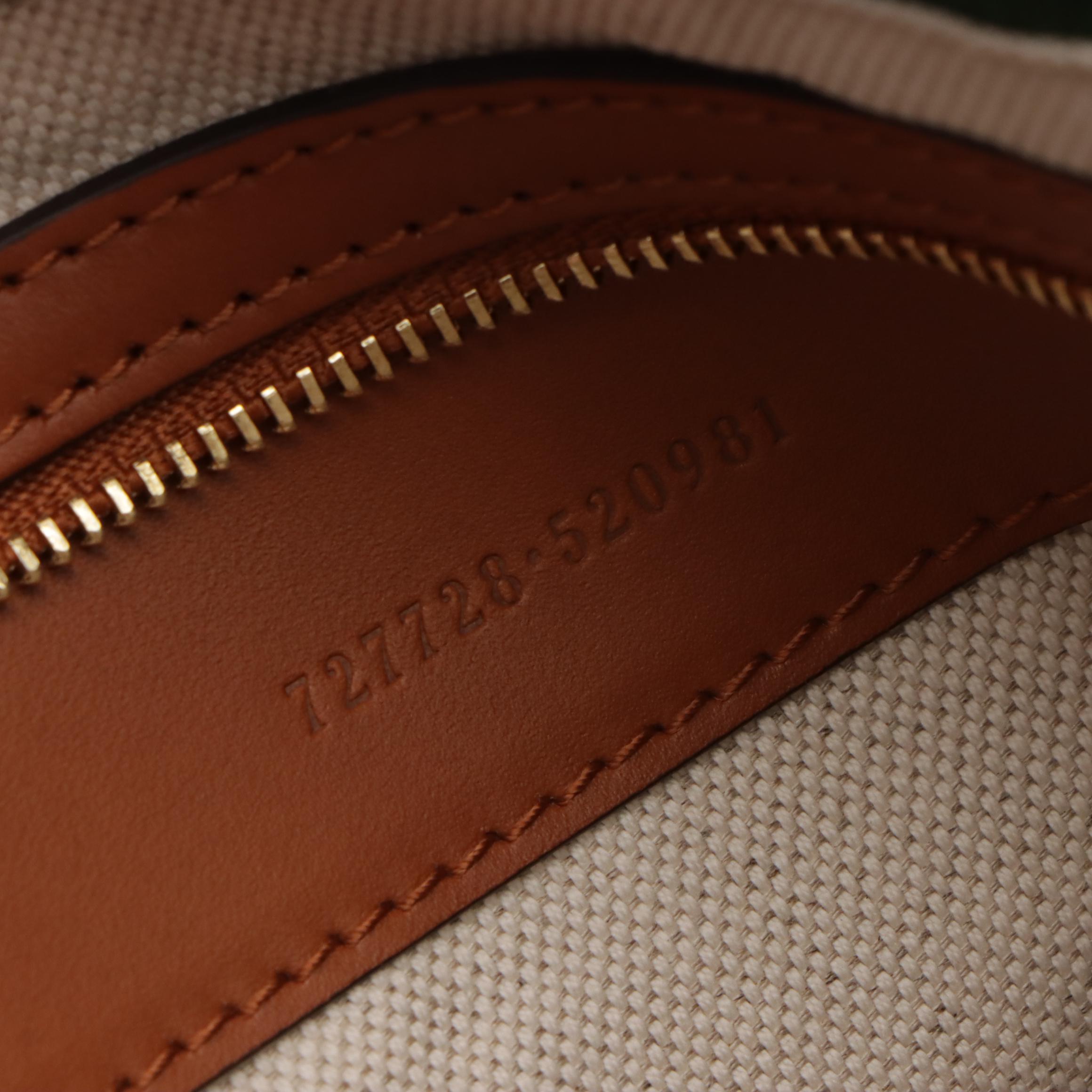 Gucci Japan Exclusive Interlocking G Web Stripe Tote in Floral Canvas & Leather