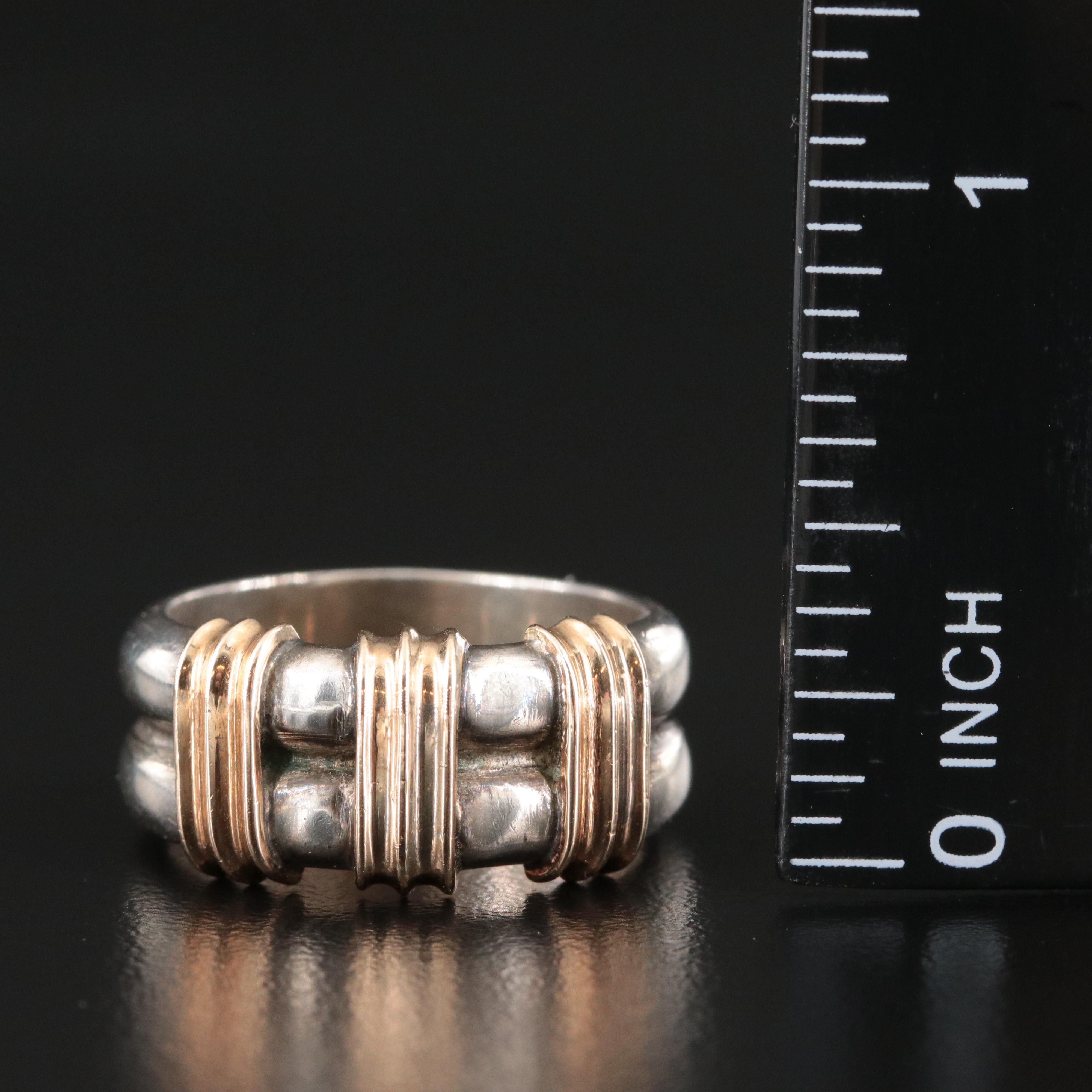 Sterling Band with 14K Accent