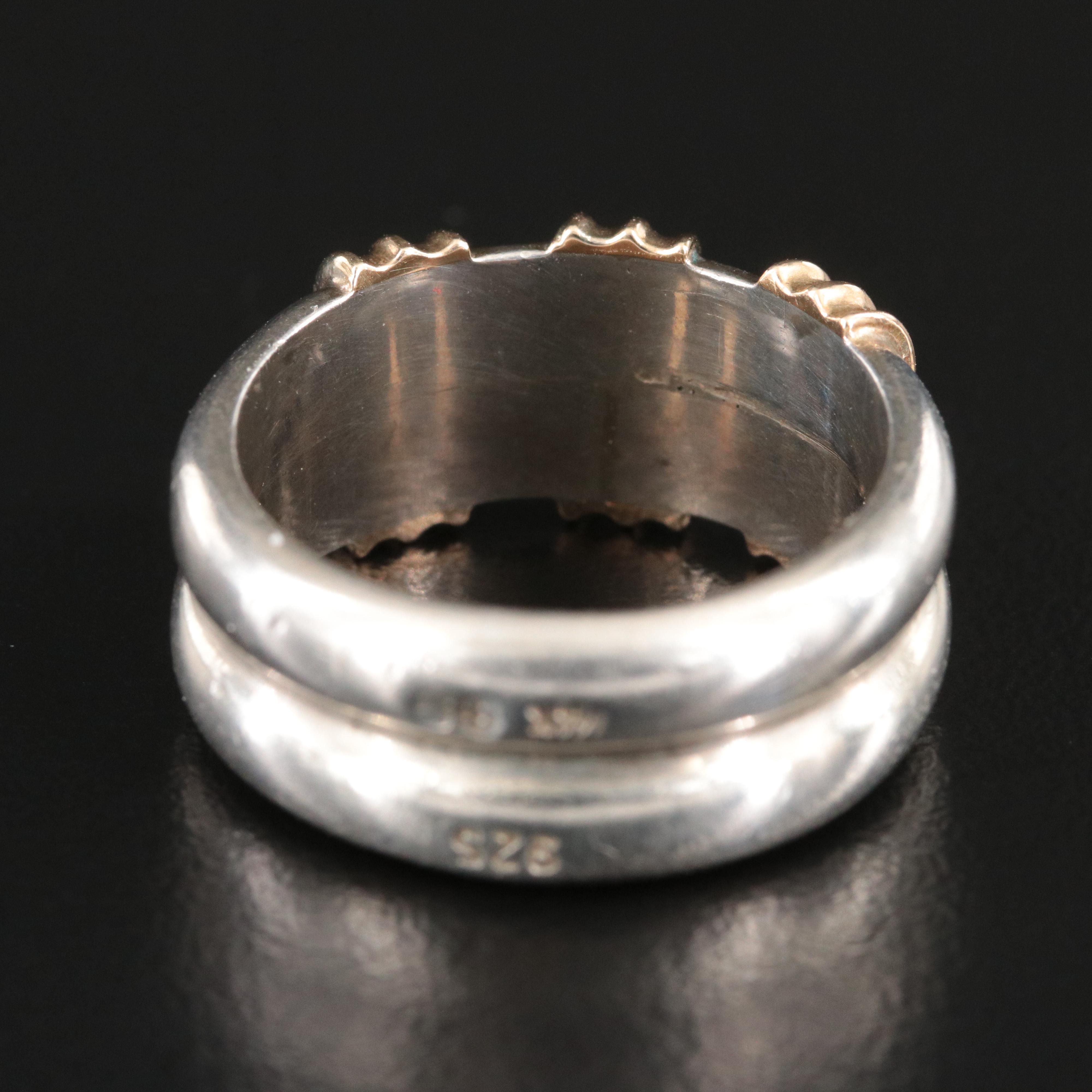 Sterling Band with 14K Accent