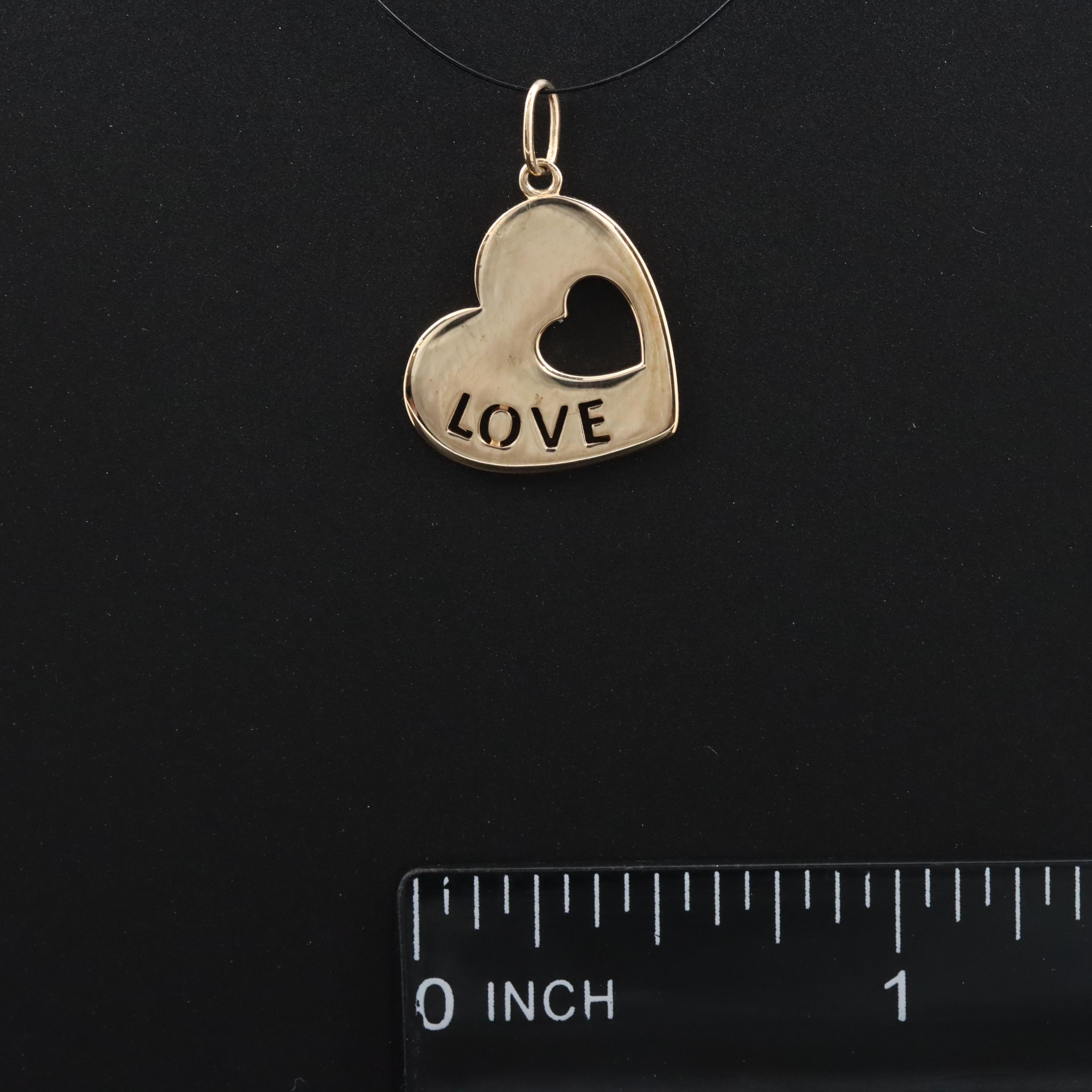 10K Heart Pendant