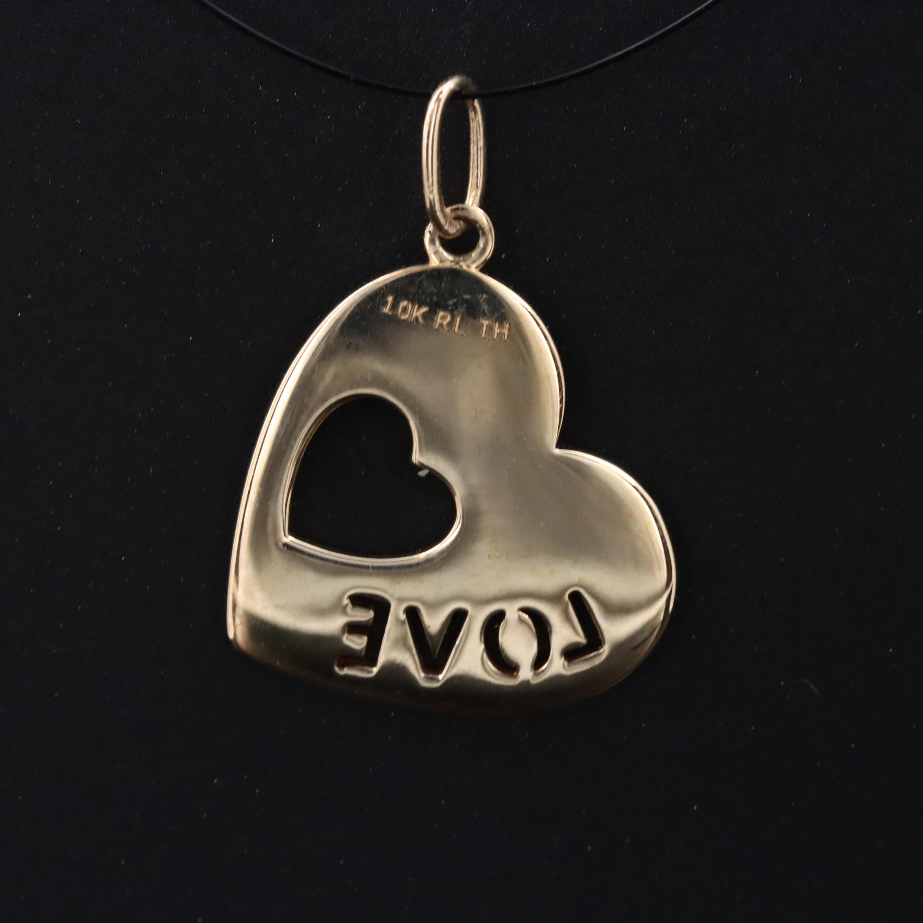 10K Heart Pendant