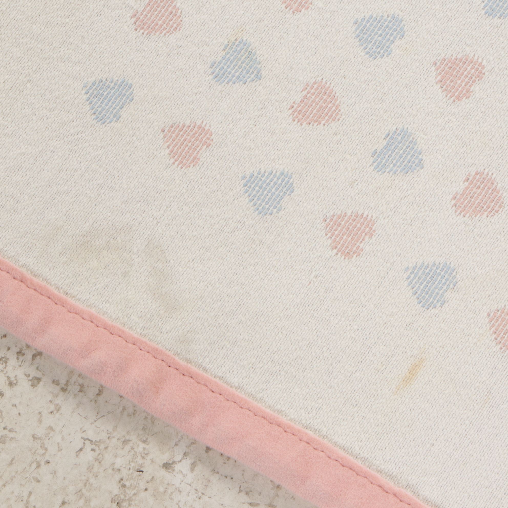 Woven Baby Blanket with Heart, Vine, and Checker Motifs