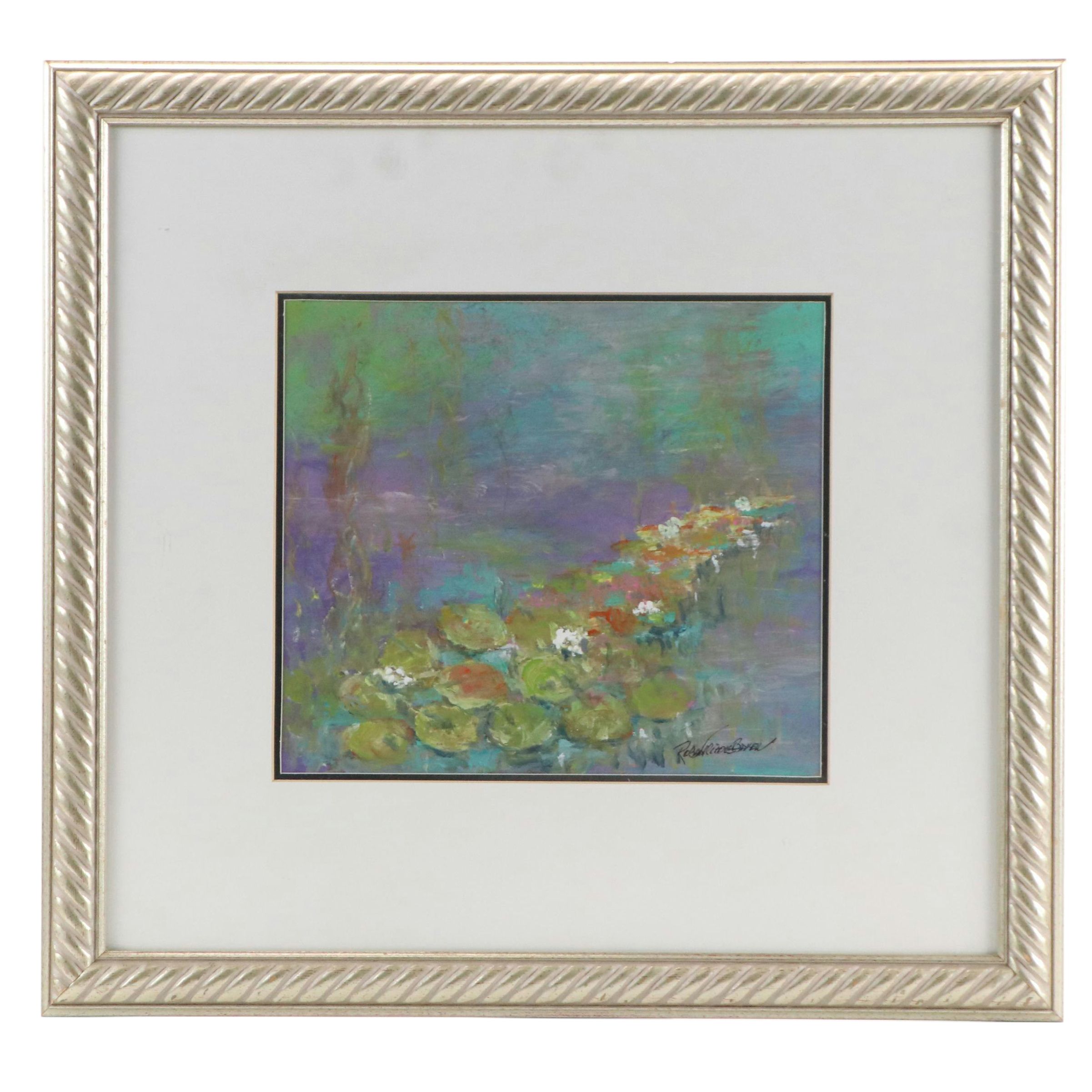 Robert Riddle Baker Landscape Acrylic Painting "Forward Flow," 2024