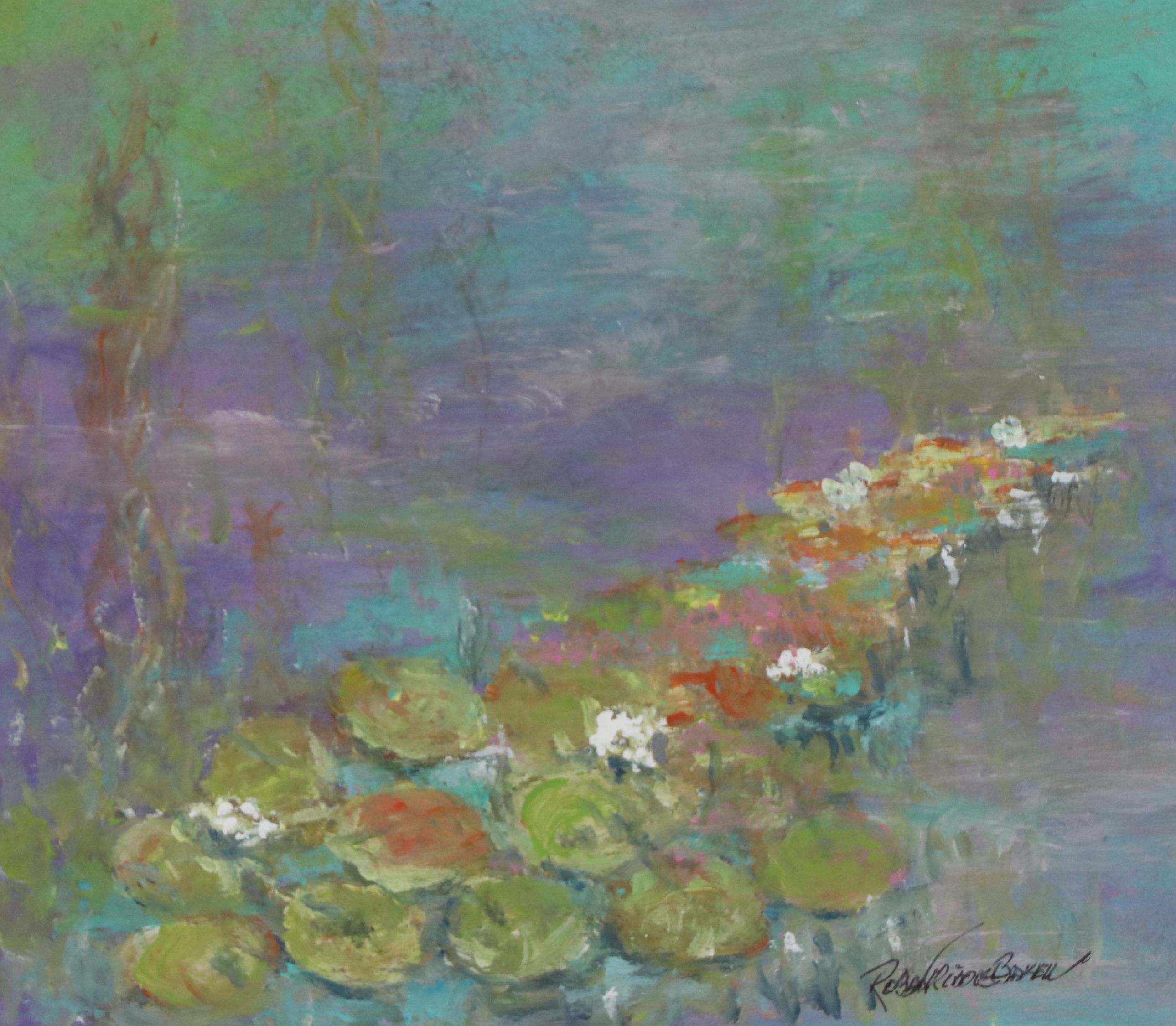 Robert Riddle Baker Landscape Acrylic Painting "Forward Flow," 2024