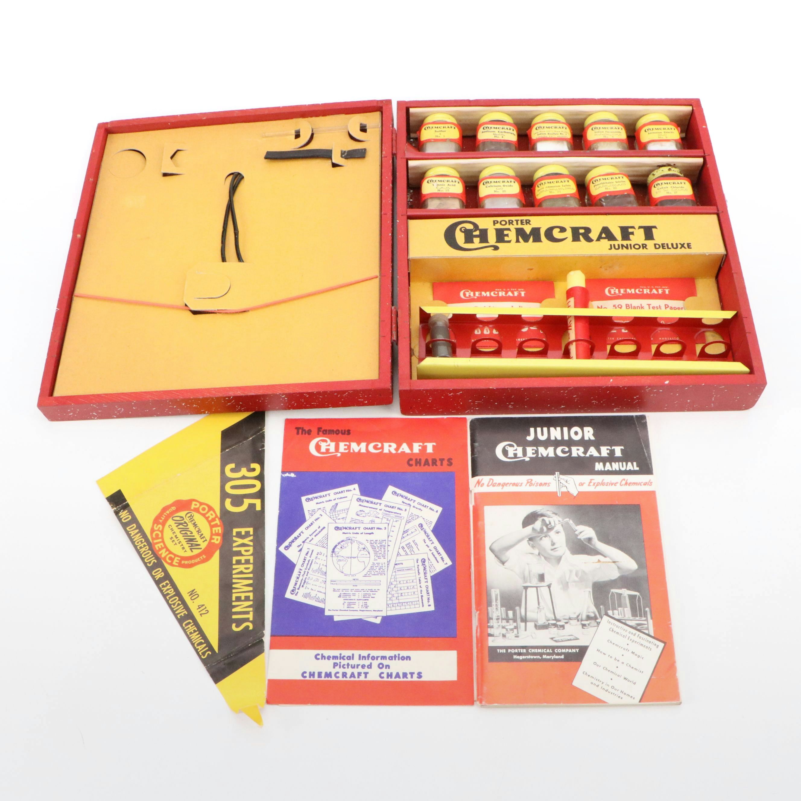 Porter Chemcraft Junior Science Chemistry Set with Manuals
