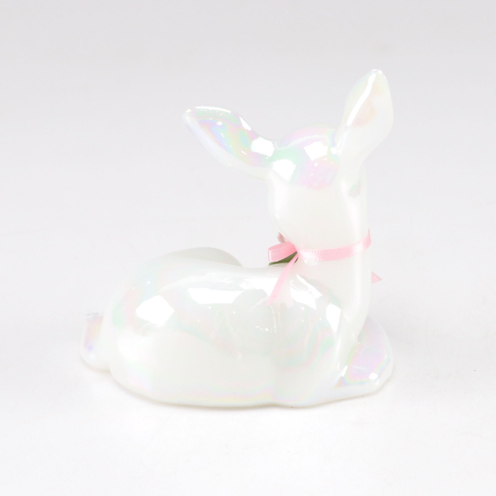 Hand-Painted & Opalescent Duckling, Deer & Flower Girl Figurines