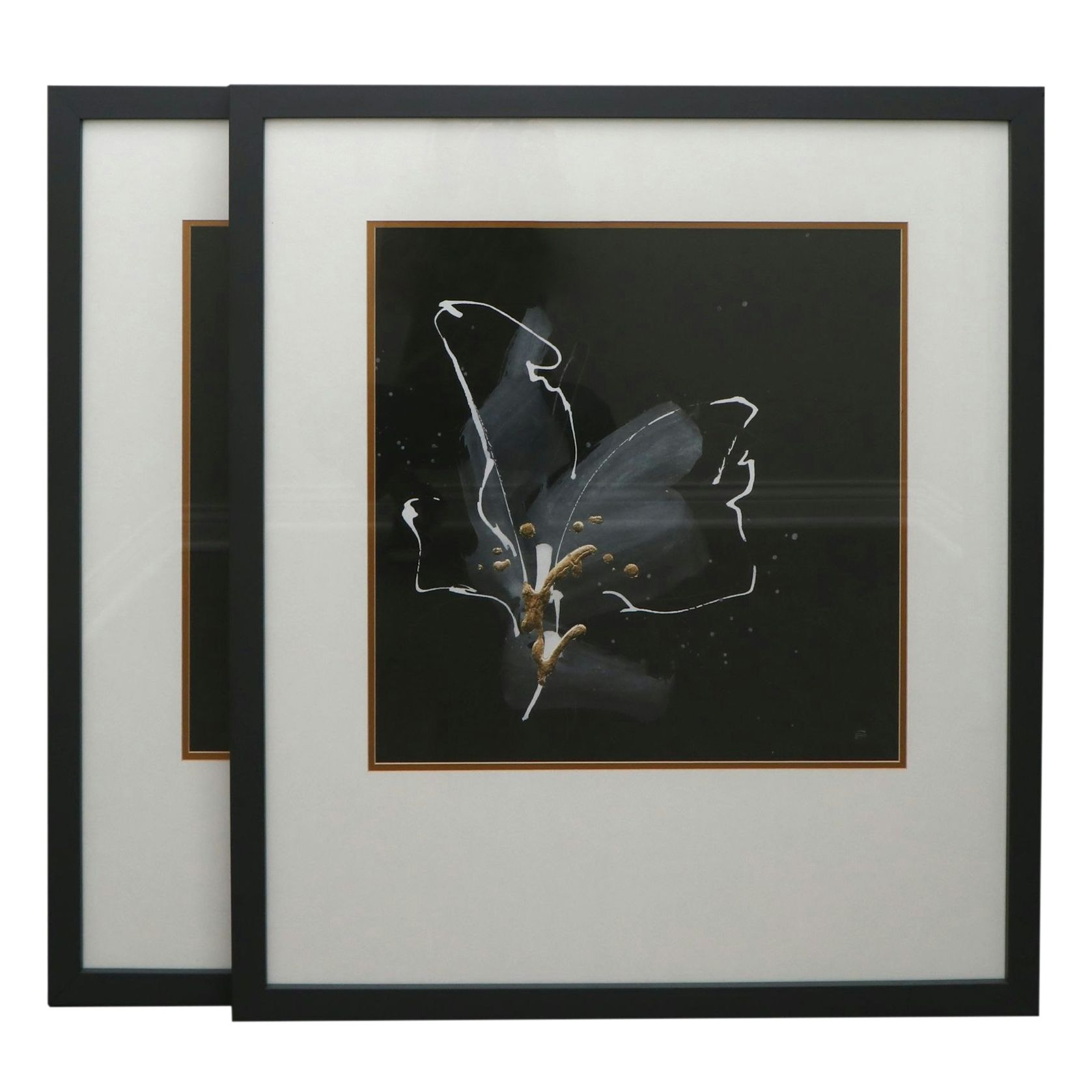 Abstract Digital Print "Modern Flower II and III" After Chris Paschke