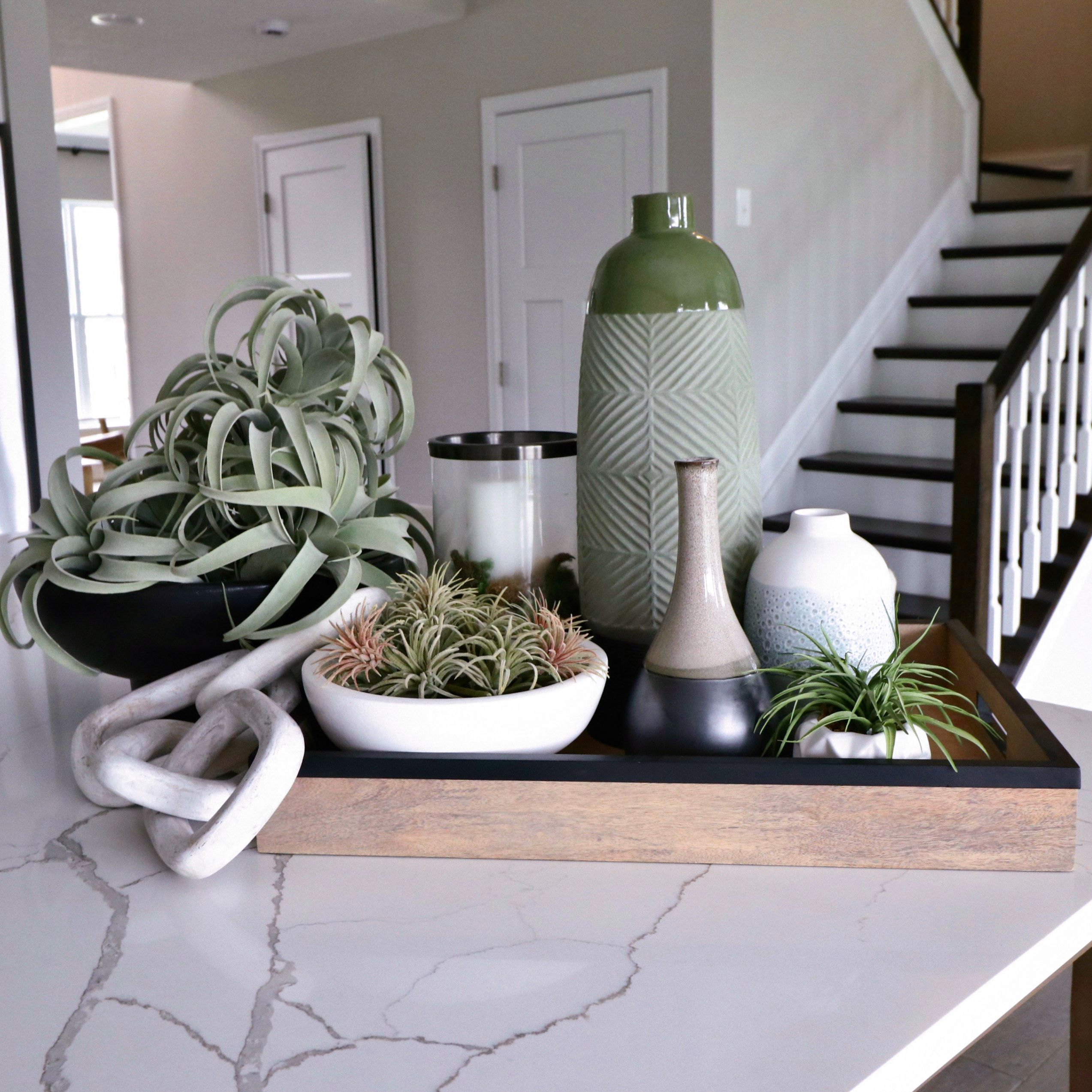 Pottery Barn "Orion" Terracotta Footed Bowls and Other Tray Décor