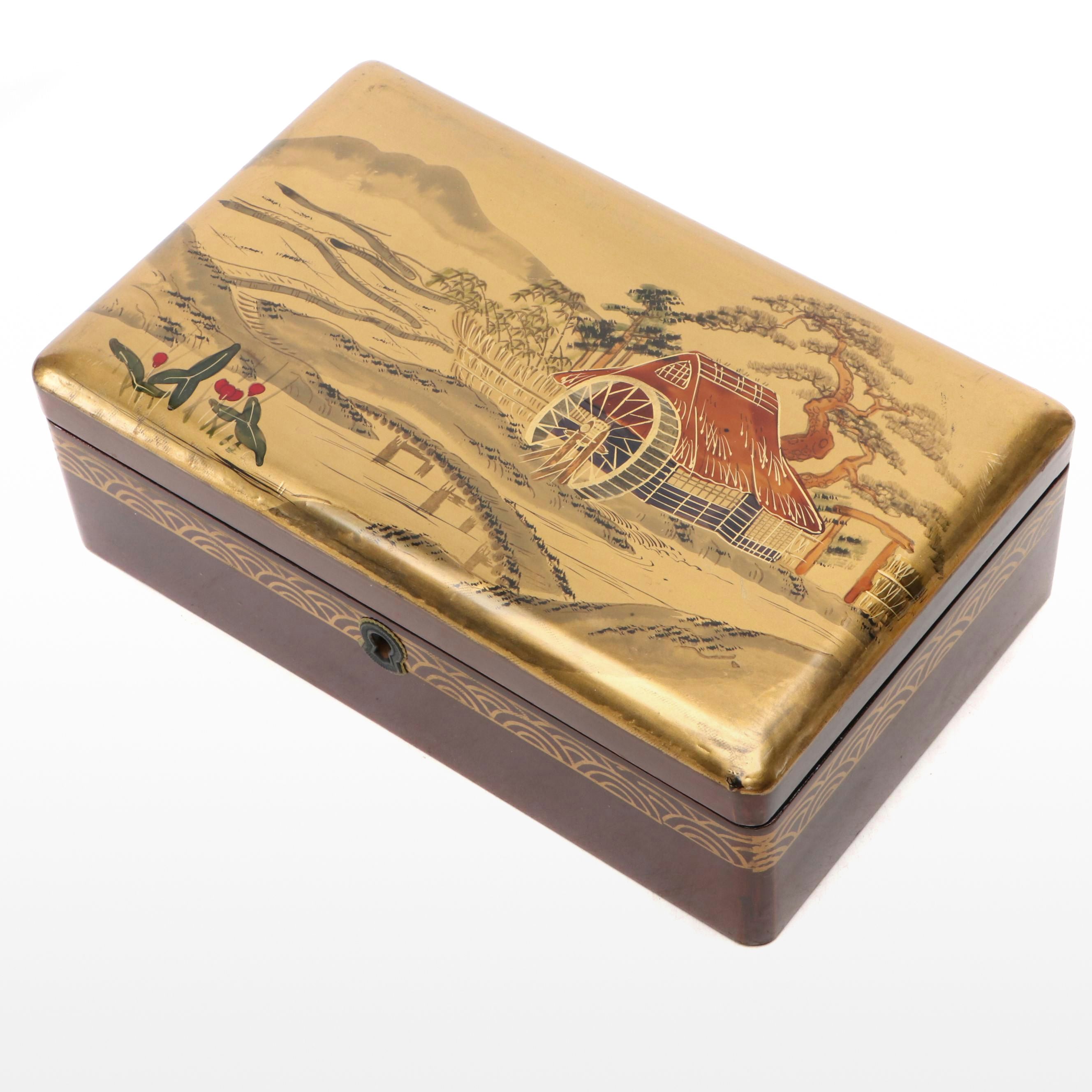 Whitman Chocolates Hand-Painted Metal Box, Mid-20th Century