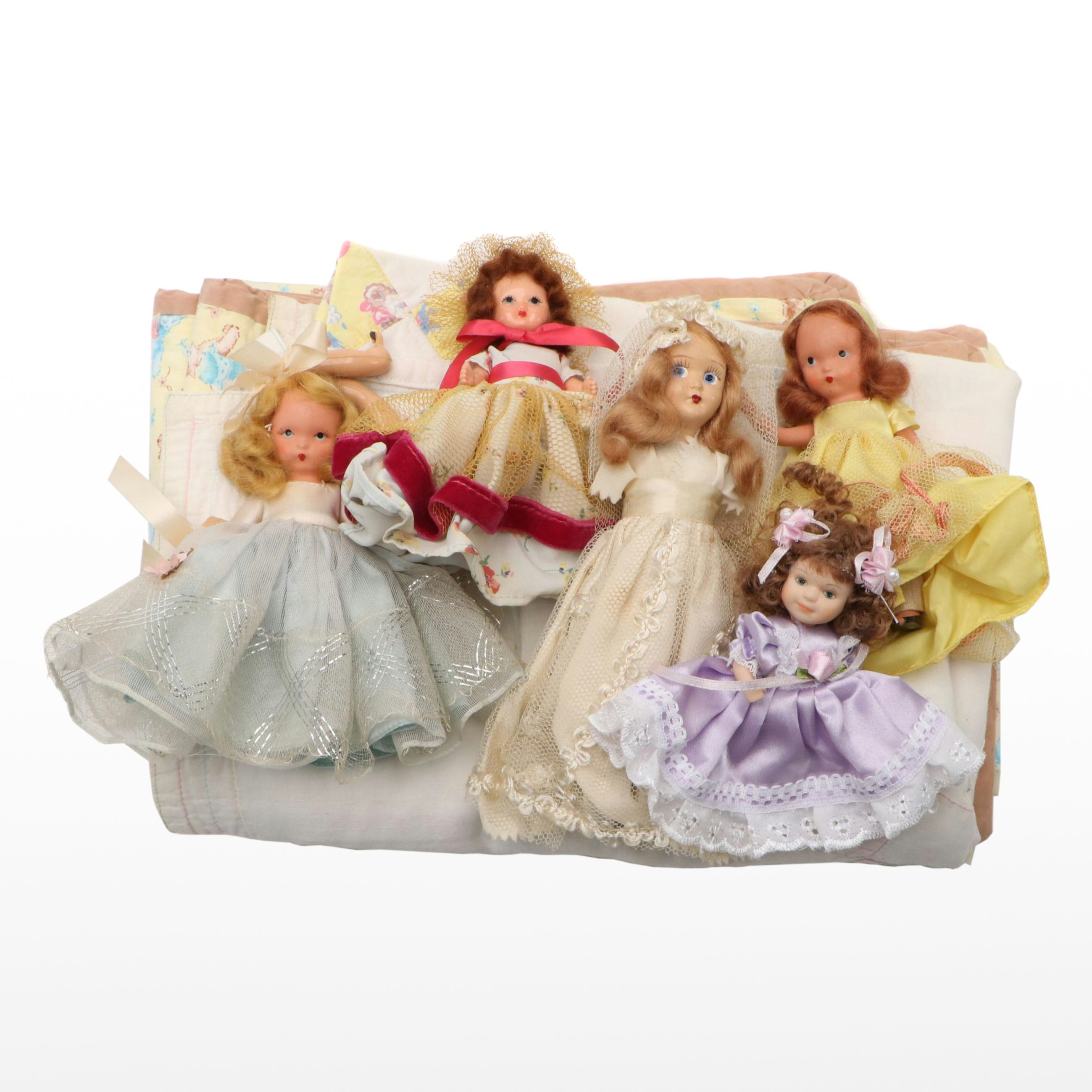 Handmade Baby Quilts with Storybook and Other Dolls