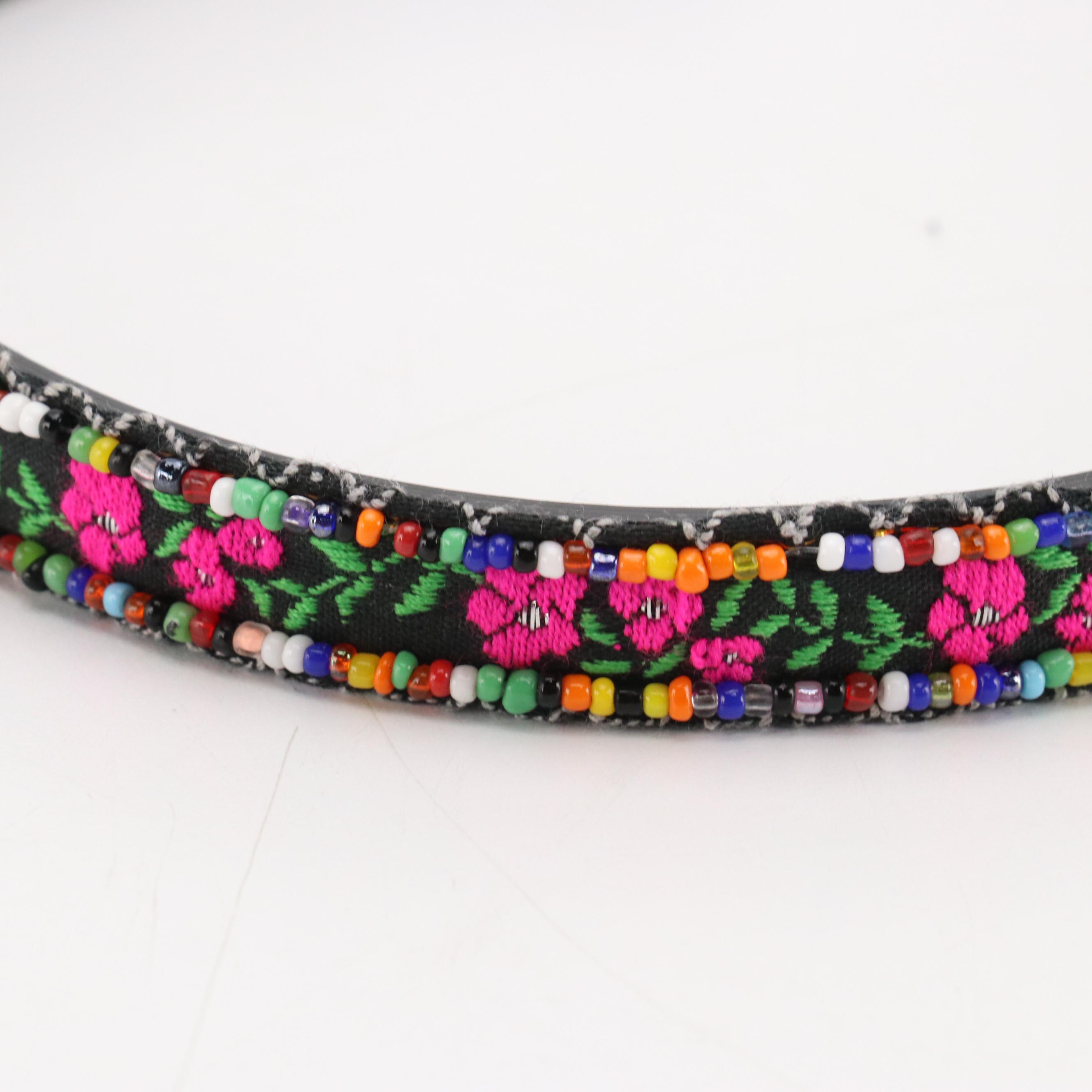 Braided, Embellished and Other Hard Headbands with Floral Hair Clips