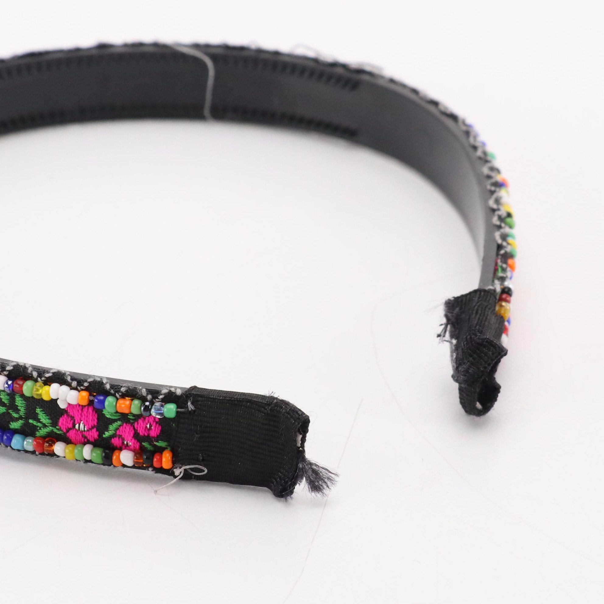 Braided, Embellished and Other Hard Headbands with Floral Hair Clips