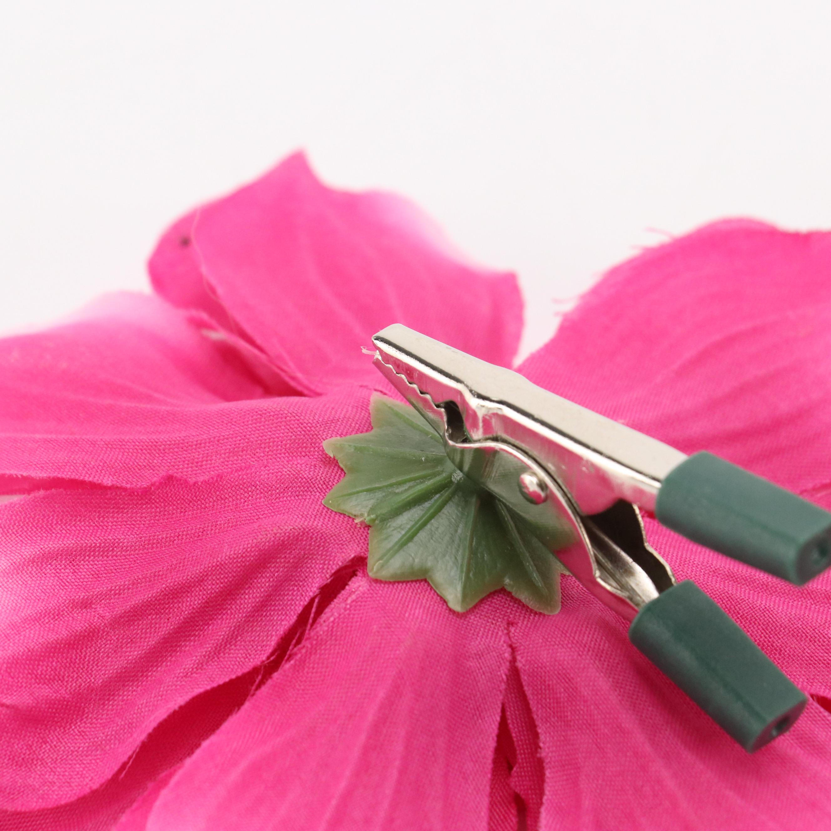 Braided, Embellished and Other Hard Headbands with Floral Hair Clips