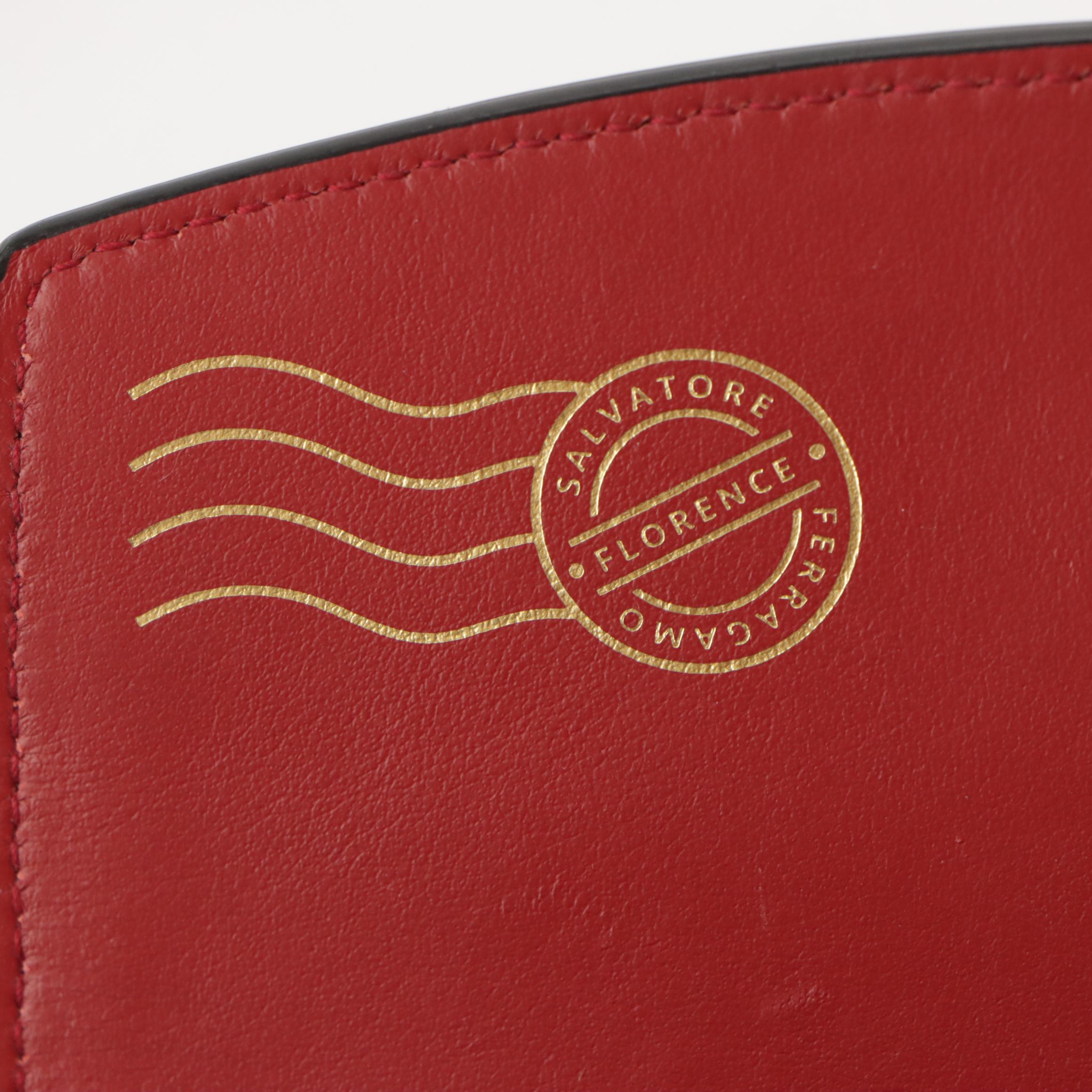 Salvatore Ferragamo Black Leather Shoulder and Gancini Canvas Crossbody Bags