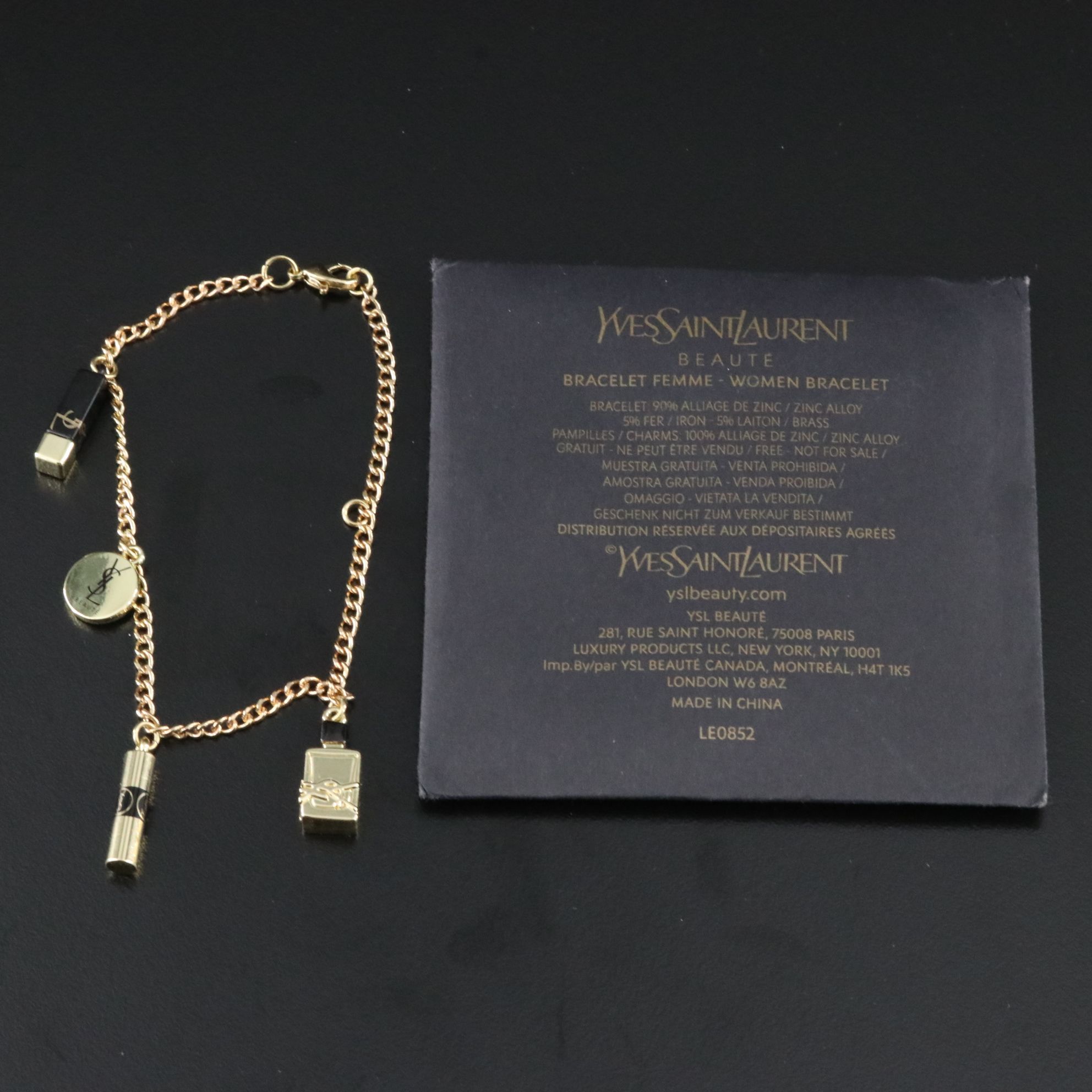 Yves St. Laurent Beauté Charm Bracelet