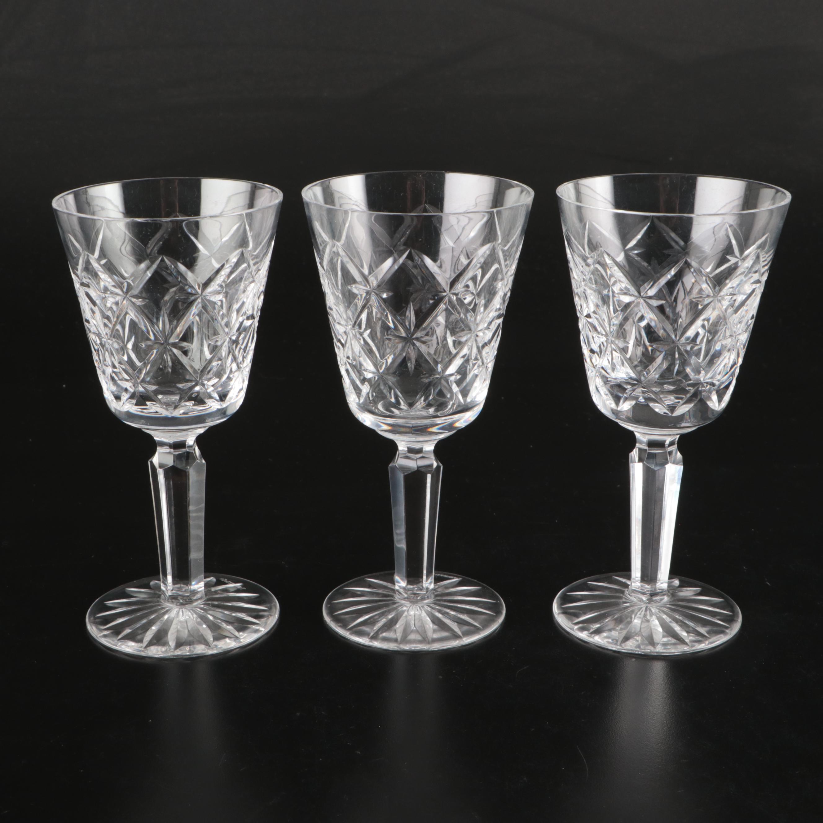 Tiffany Crystal "Trellis" Claret Wine Glasses