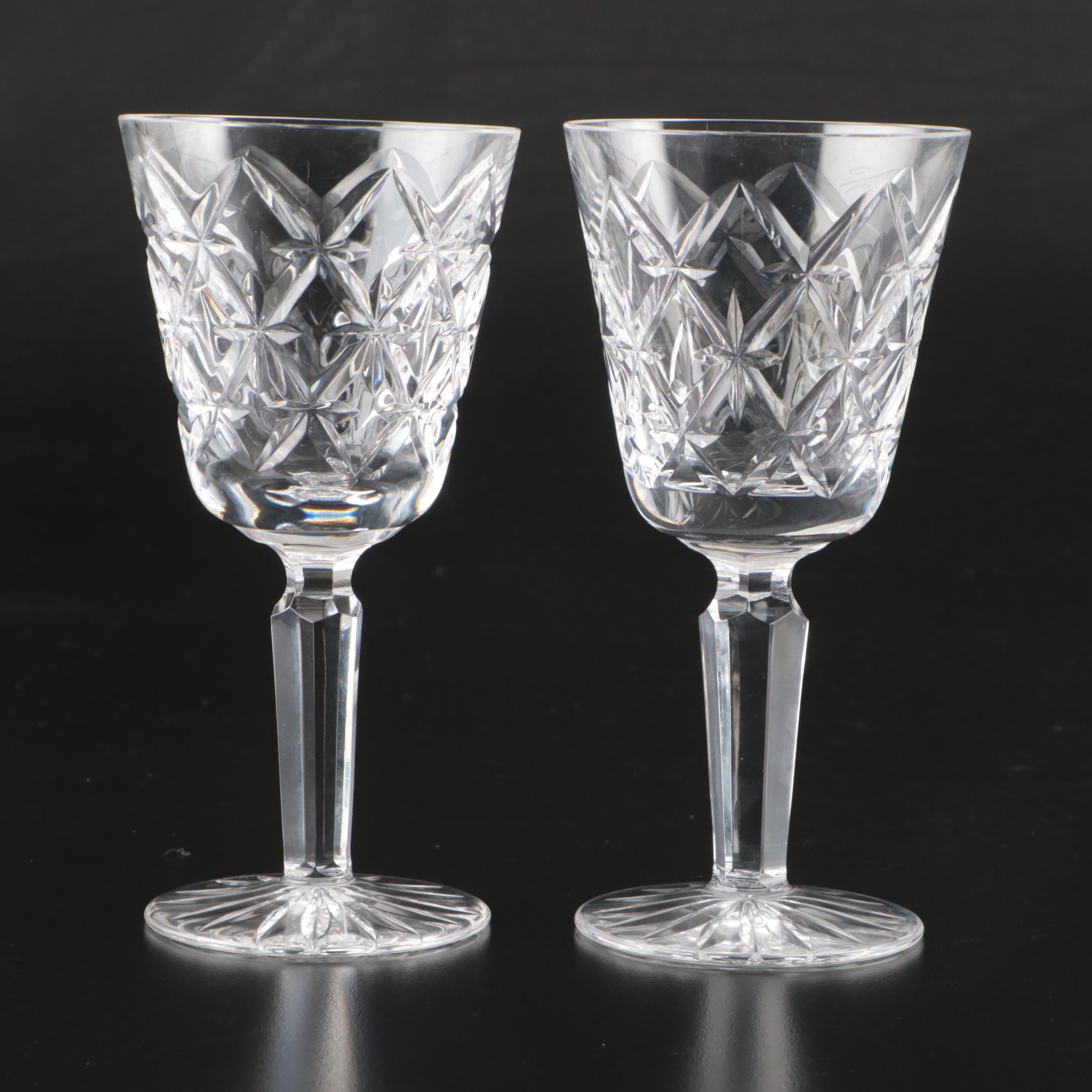 Tiffany Crystal "Trellis" Claret Wine Glasses
