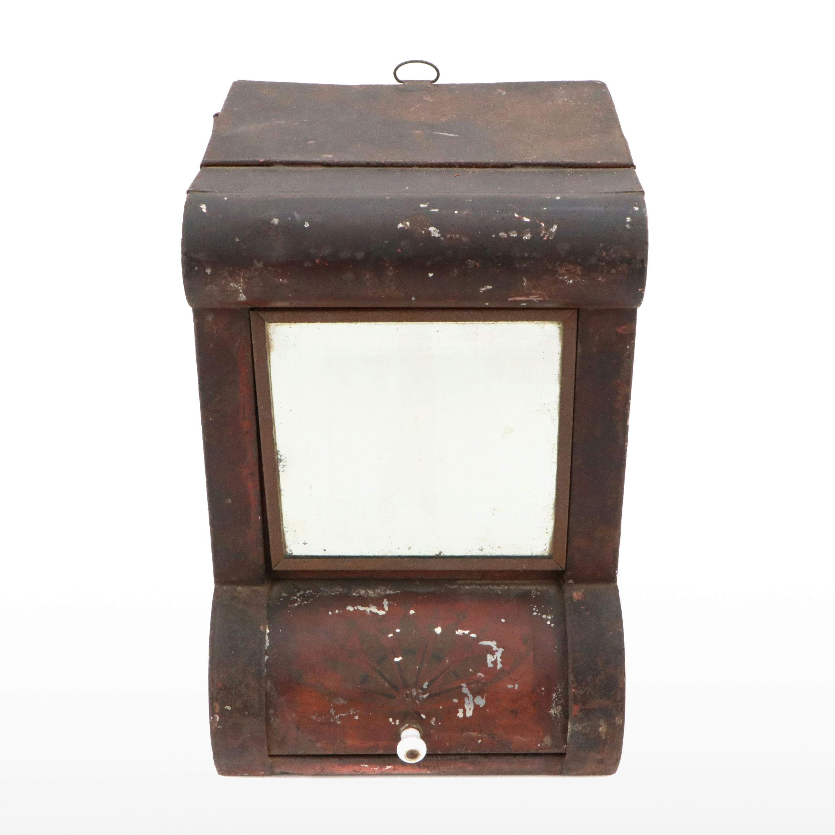 Painted Tin General Store Spice or Coffee Countertop Bin