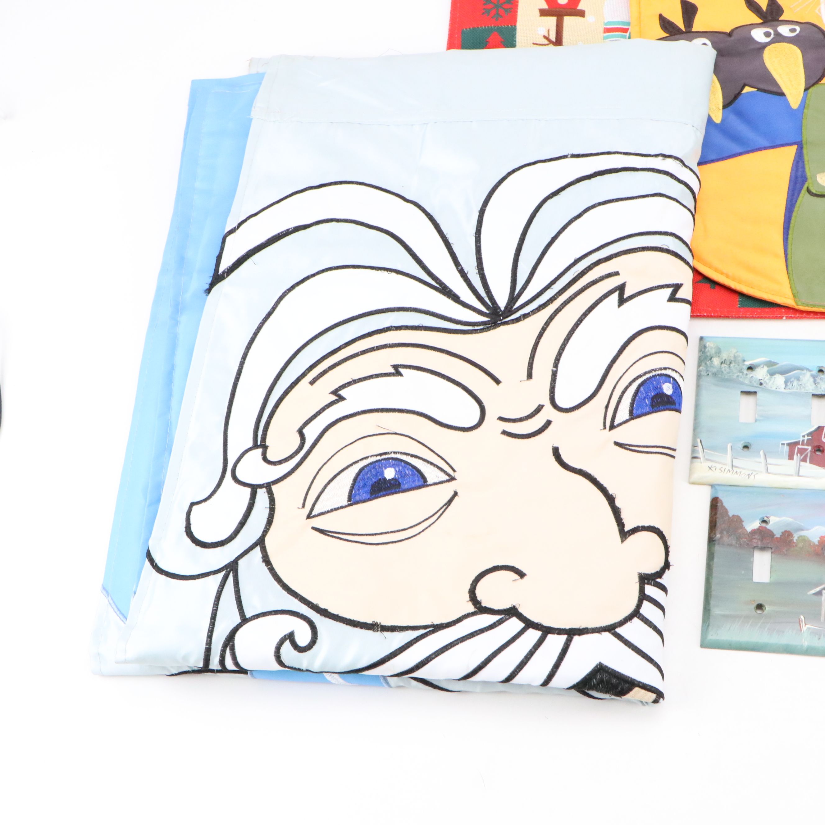 Seasonal Garden Flags with Hand-Painted Switchplates