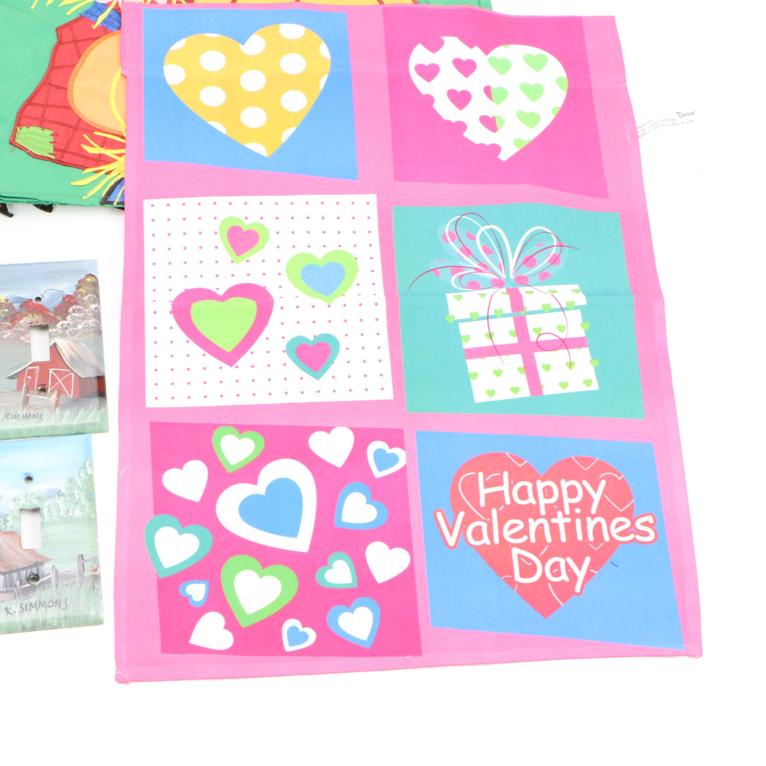 Seasonal Garden Flags with Hand-Painted Switchplates