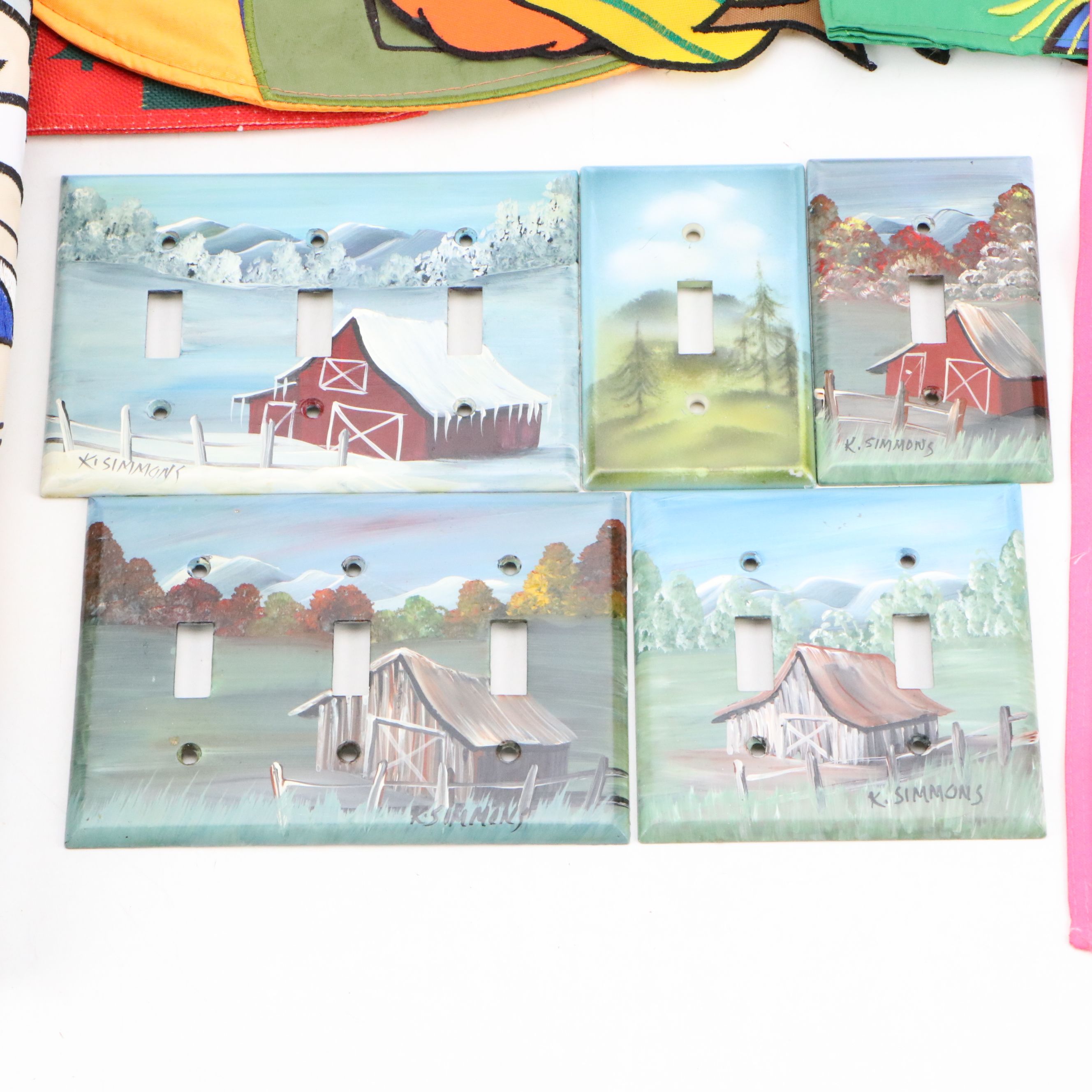 Seasonal Garden Flags with Hand-Painted Switchplates