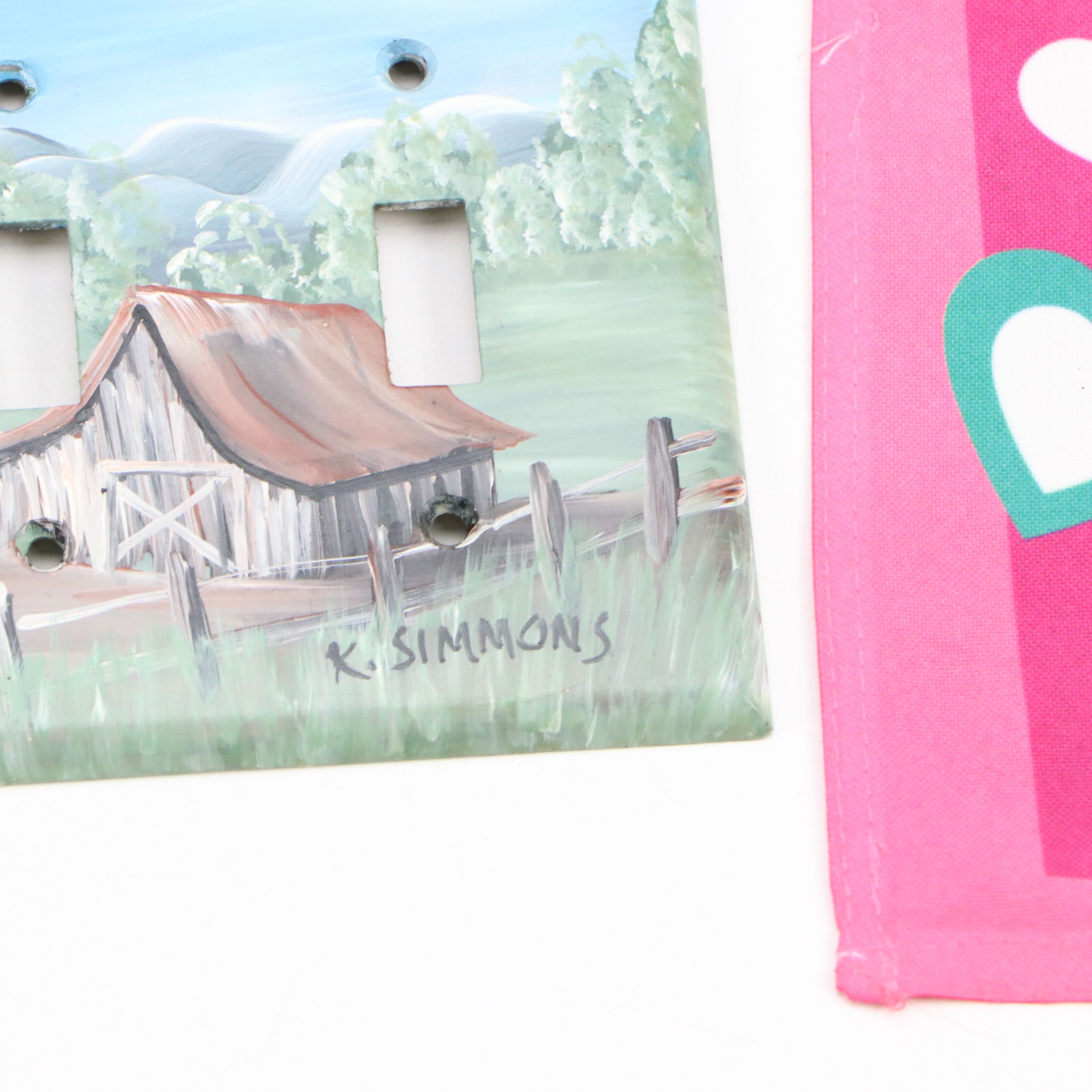 Seasonal Garden Flags with Hand-Painted Switchplates