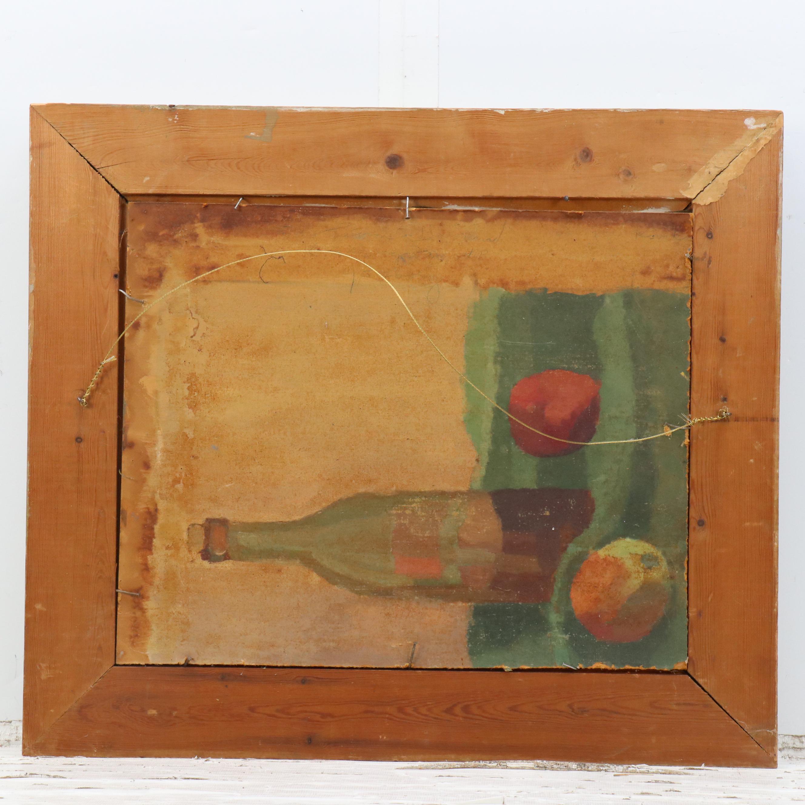 Village Landscape Oil Painting Signed Elsa Pārsson, 1944