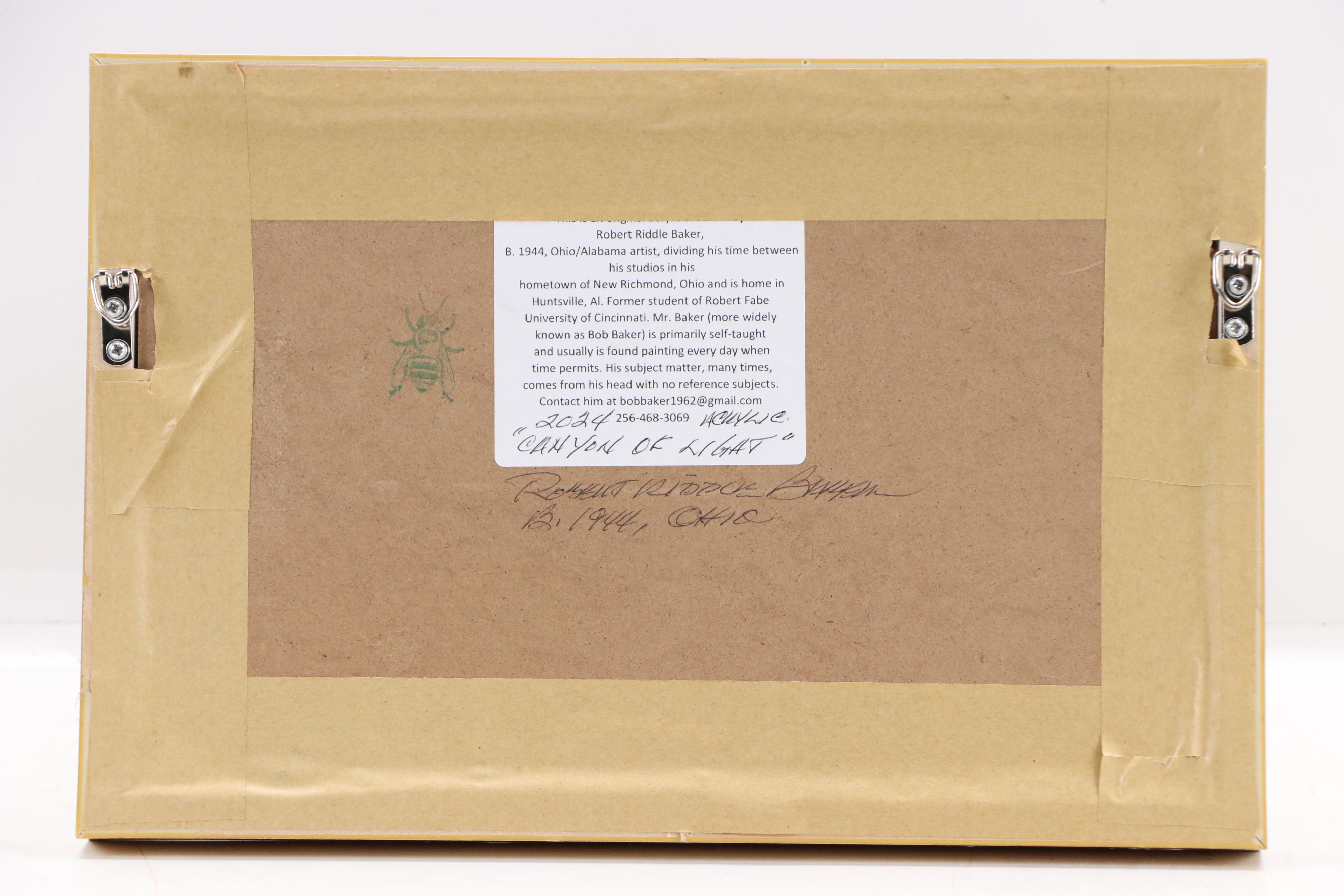 Robert Riddle Baker Landscape Acrylic Painting "Canyon of Light," 2024