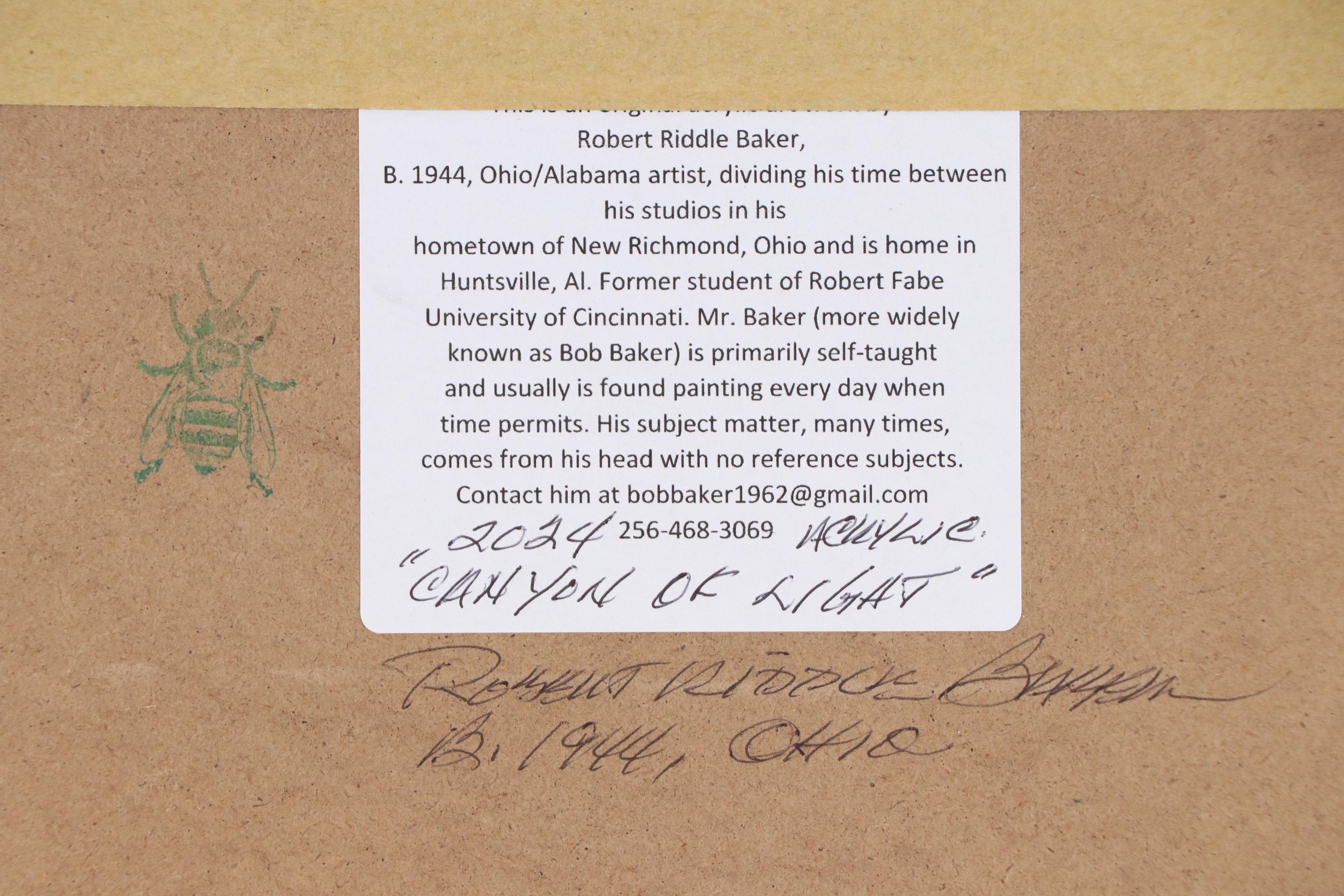 Robert Riddle Baker Landscape Acrylic Painting "Canyon of Light," 2024