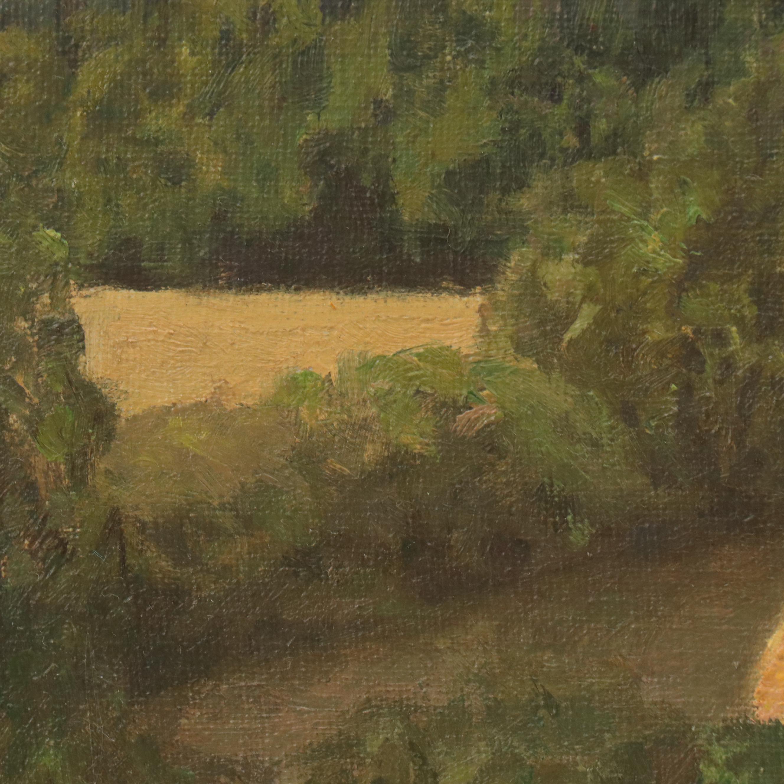 E. Torgny Oil Painting "Høstaften (Autumn Evening)," 20th Century