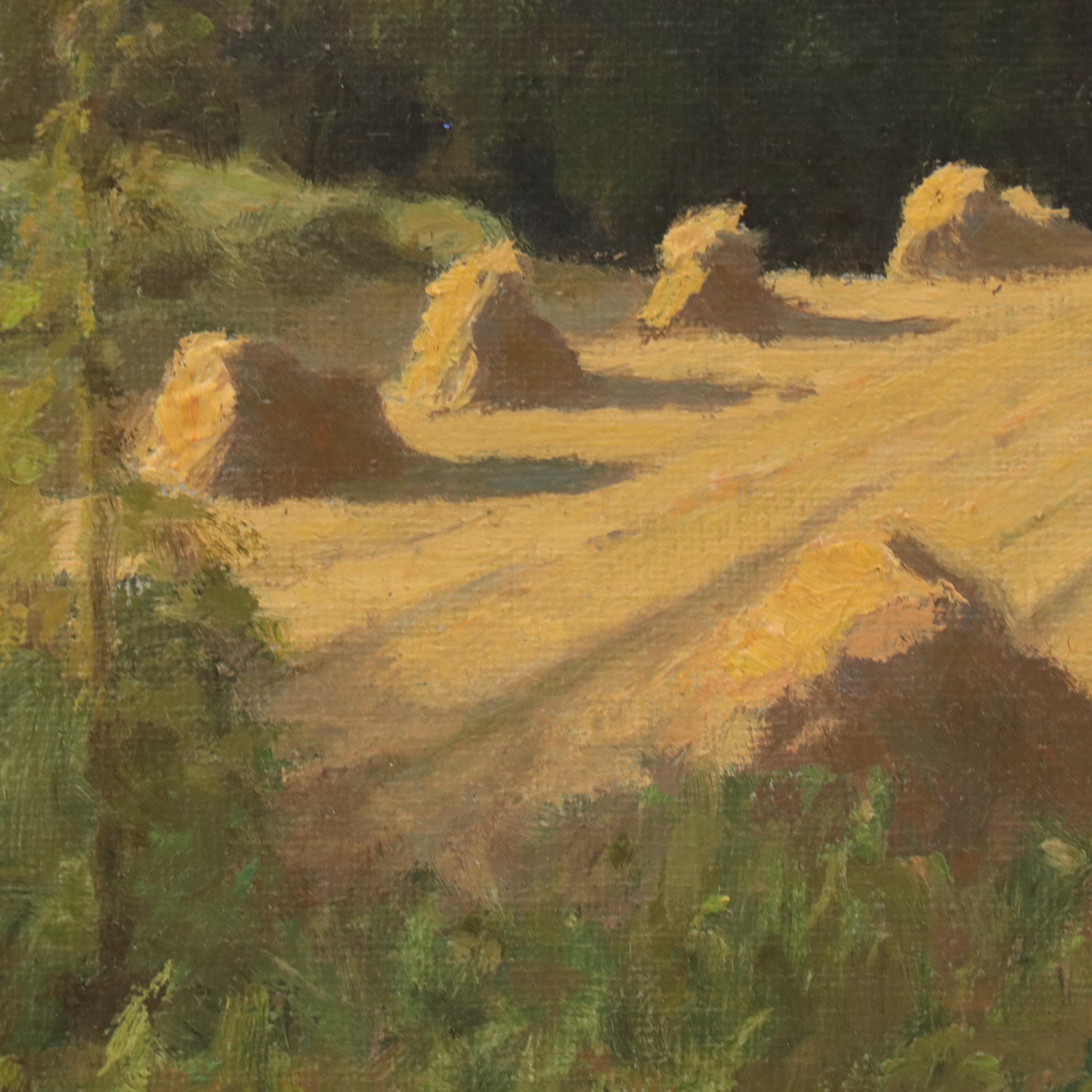 E. Torgny Oil Painting "Høstaften (Autumn Evening)," 20th Century