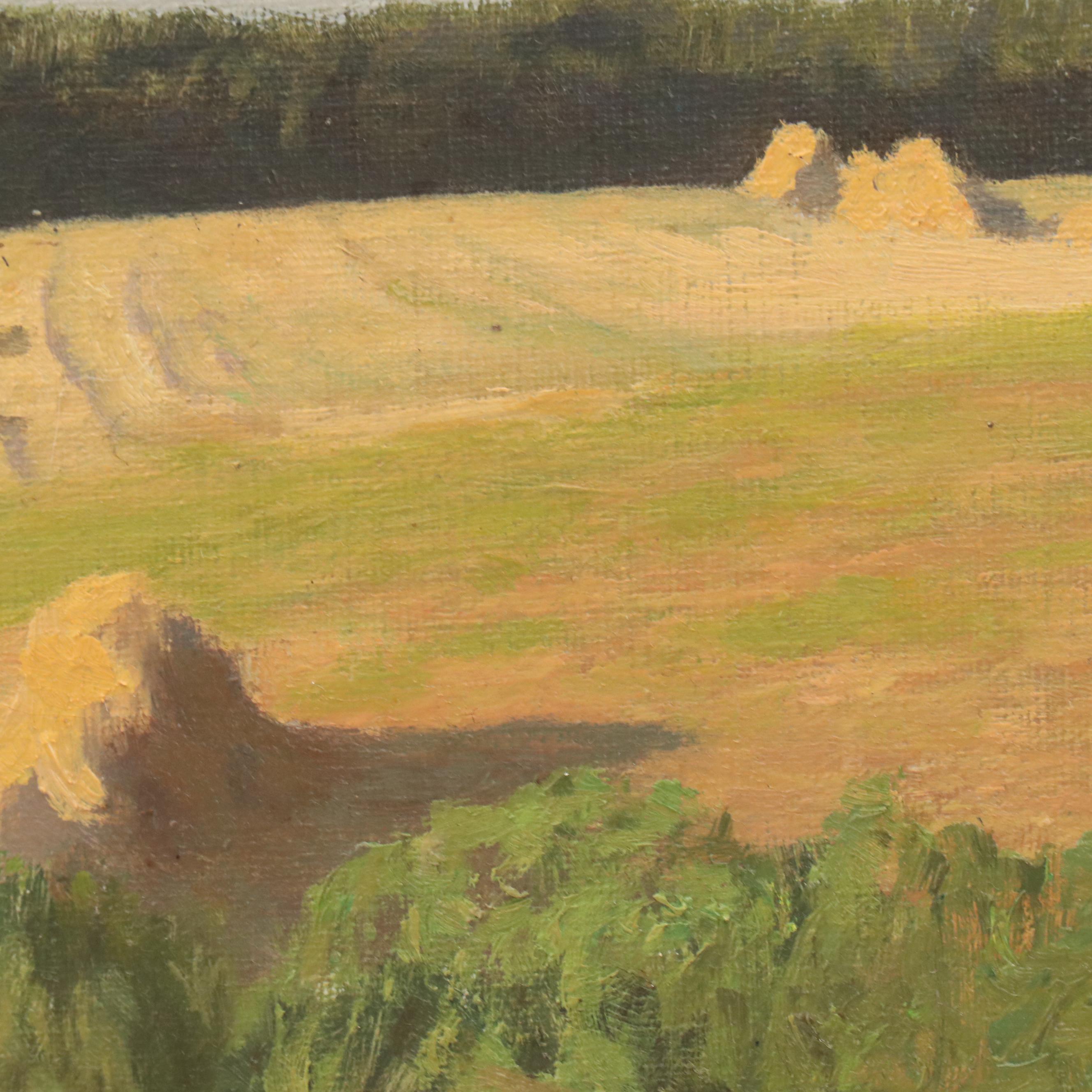 E. Torgny Oil Painting "Høstaften (Autumn Evening)," 20th Century