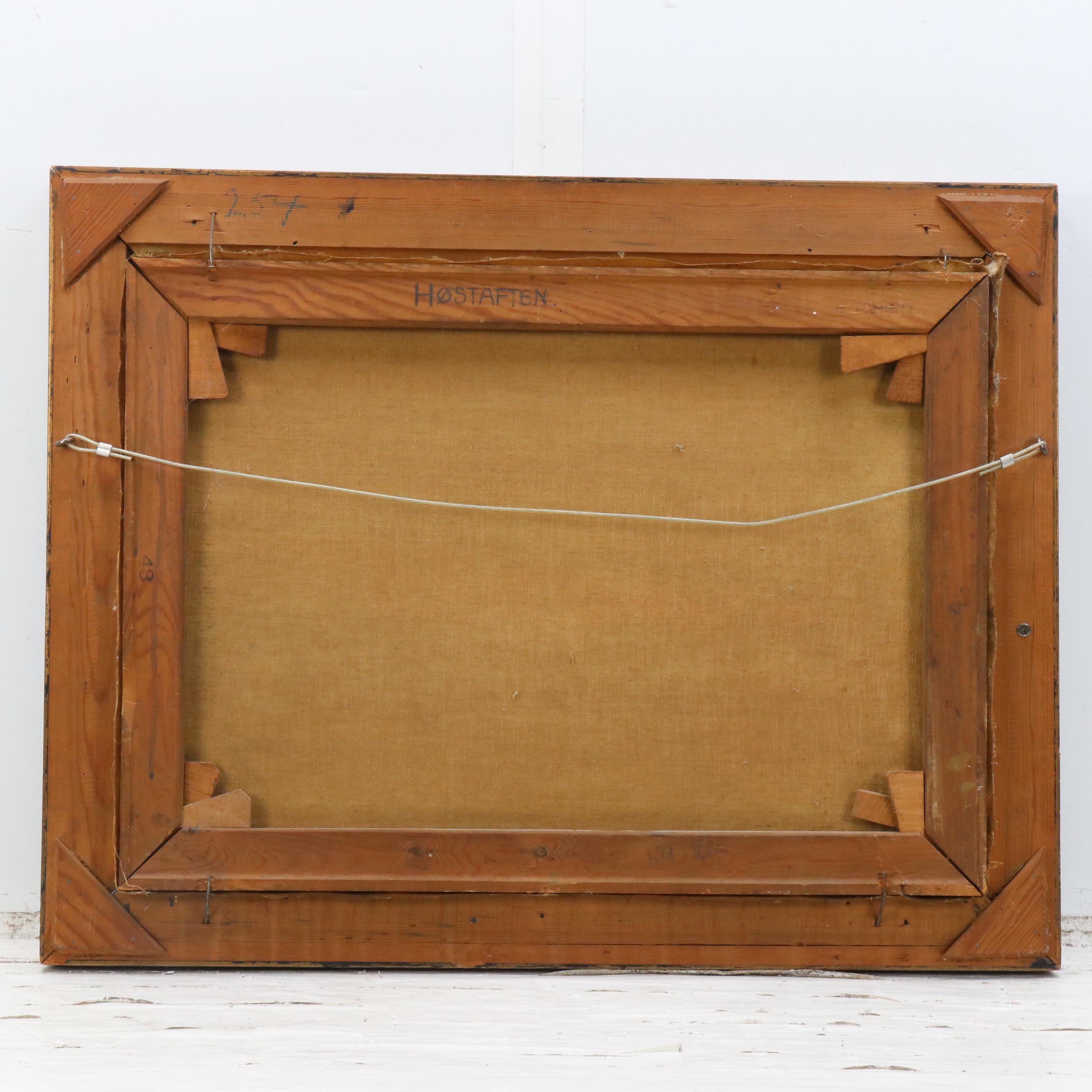 E. Torgny Oil Painting "Høstaften (Autumn Evening)," 20th Century