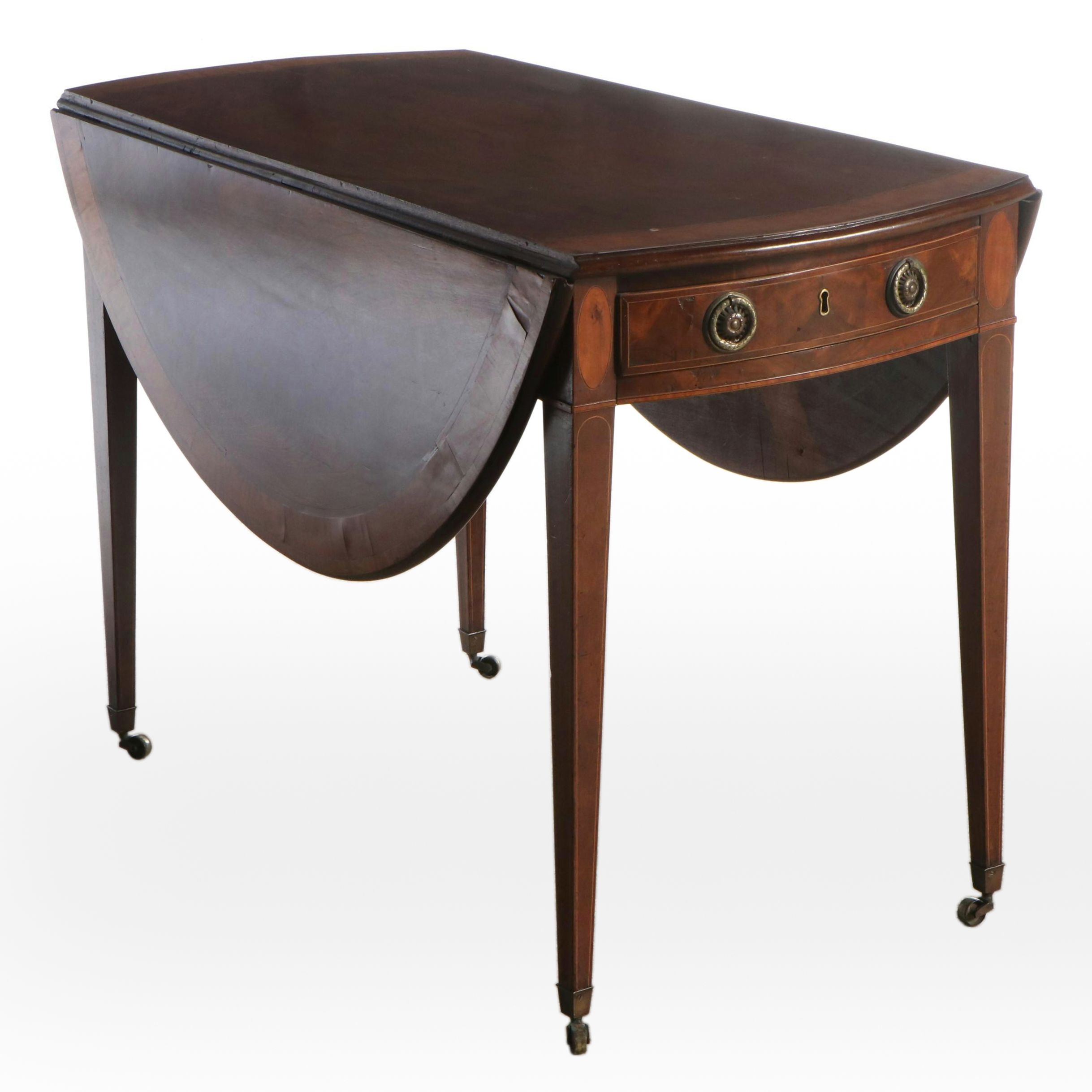 Georgian Style Inlaid Mahogany Pembroke Table