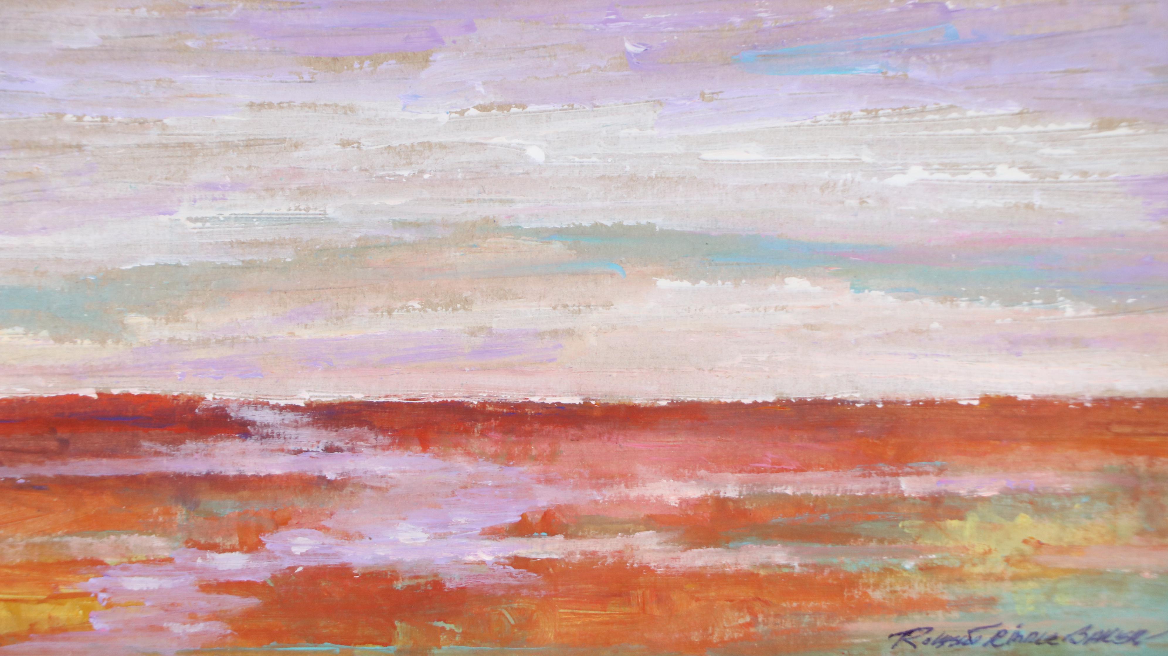 Robert Riddle Baker Landscape Acrylic Painting "A Bank of Clouds," 2025