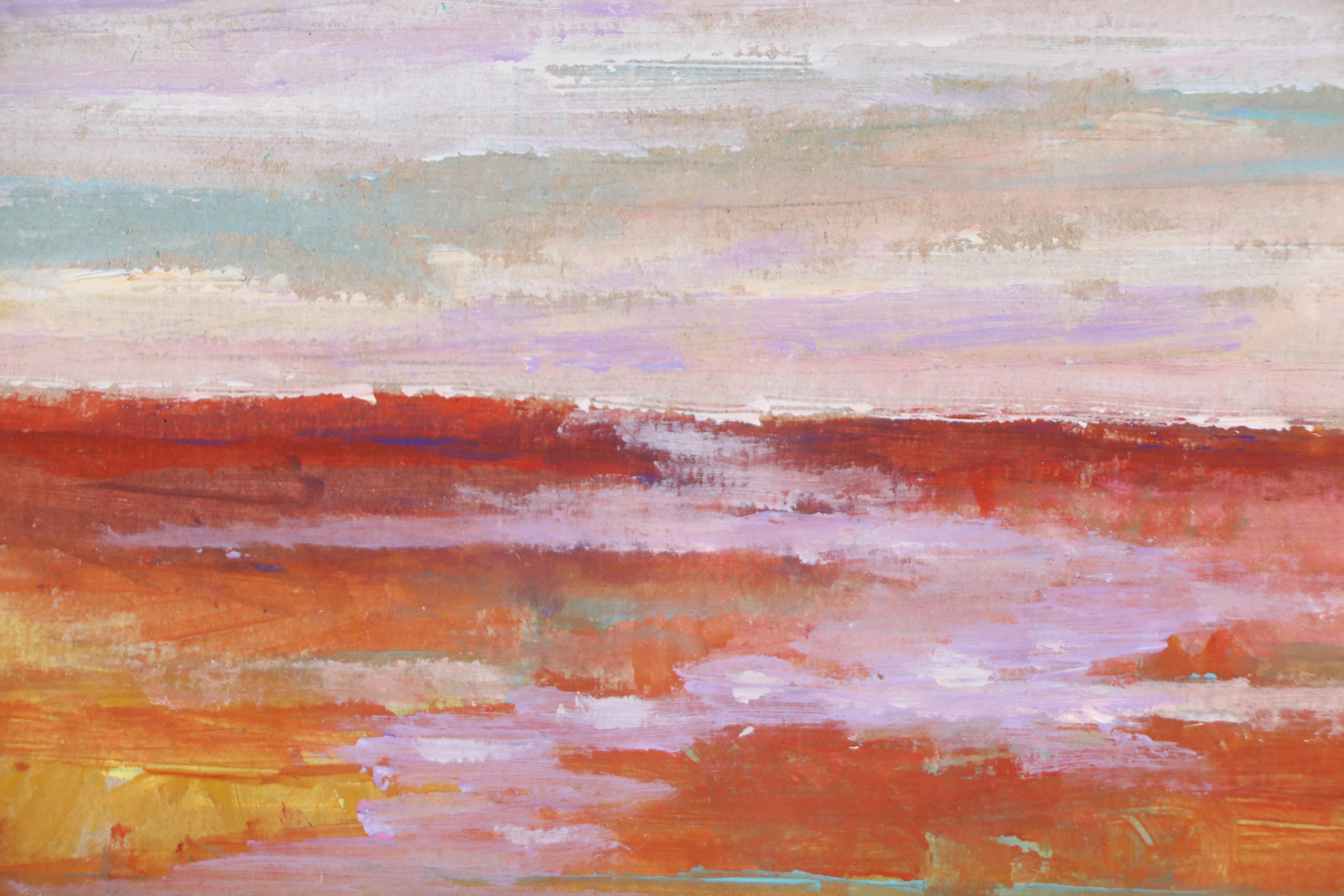 Robert Riddle Baker Landscape Acrylic Painting "A Bank of Clouds," 2025